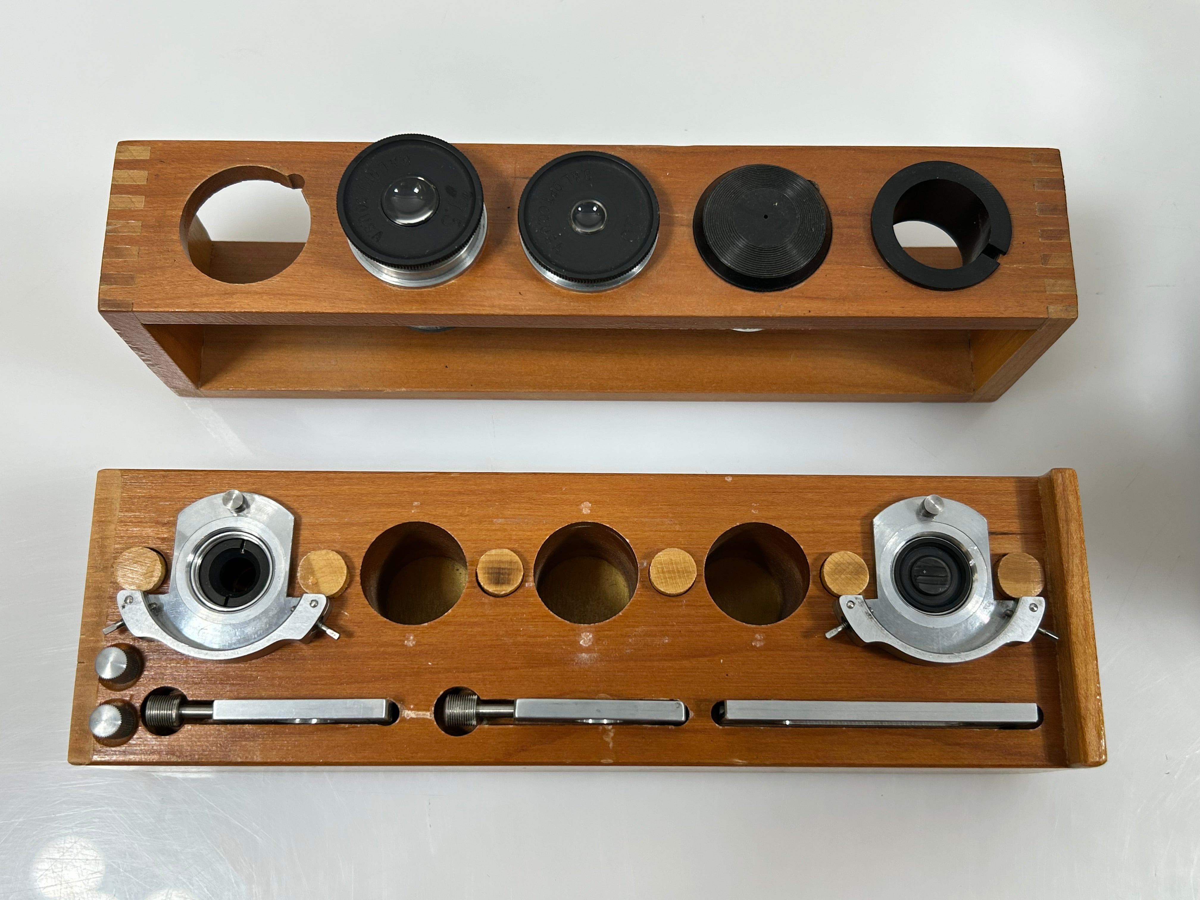 Vintage Bausch and Lomb Student Microscope with Wood Case