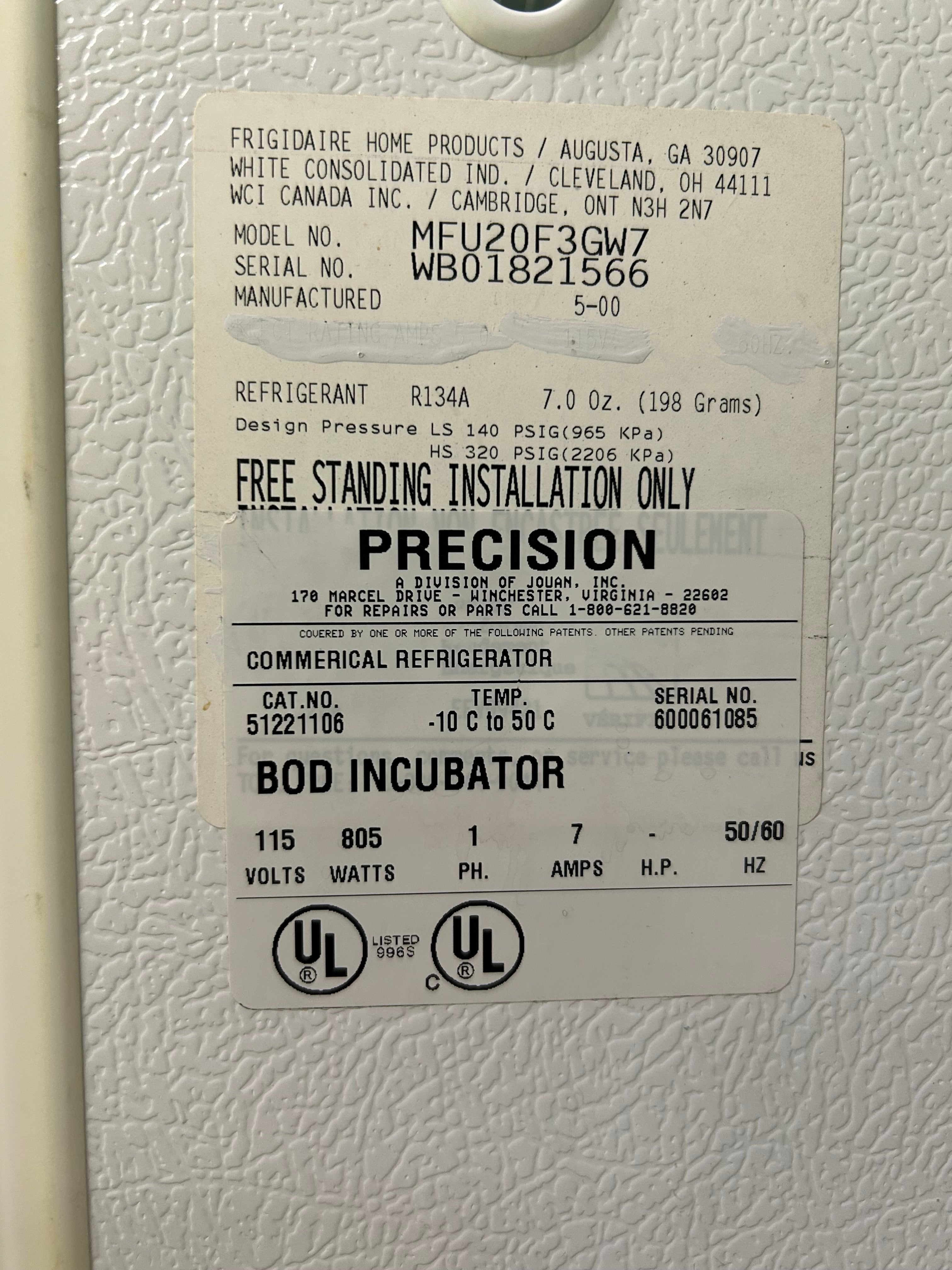 Precision Scientific Low Temperature Incubator 815