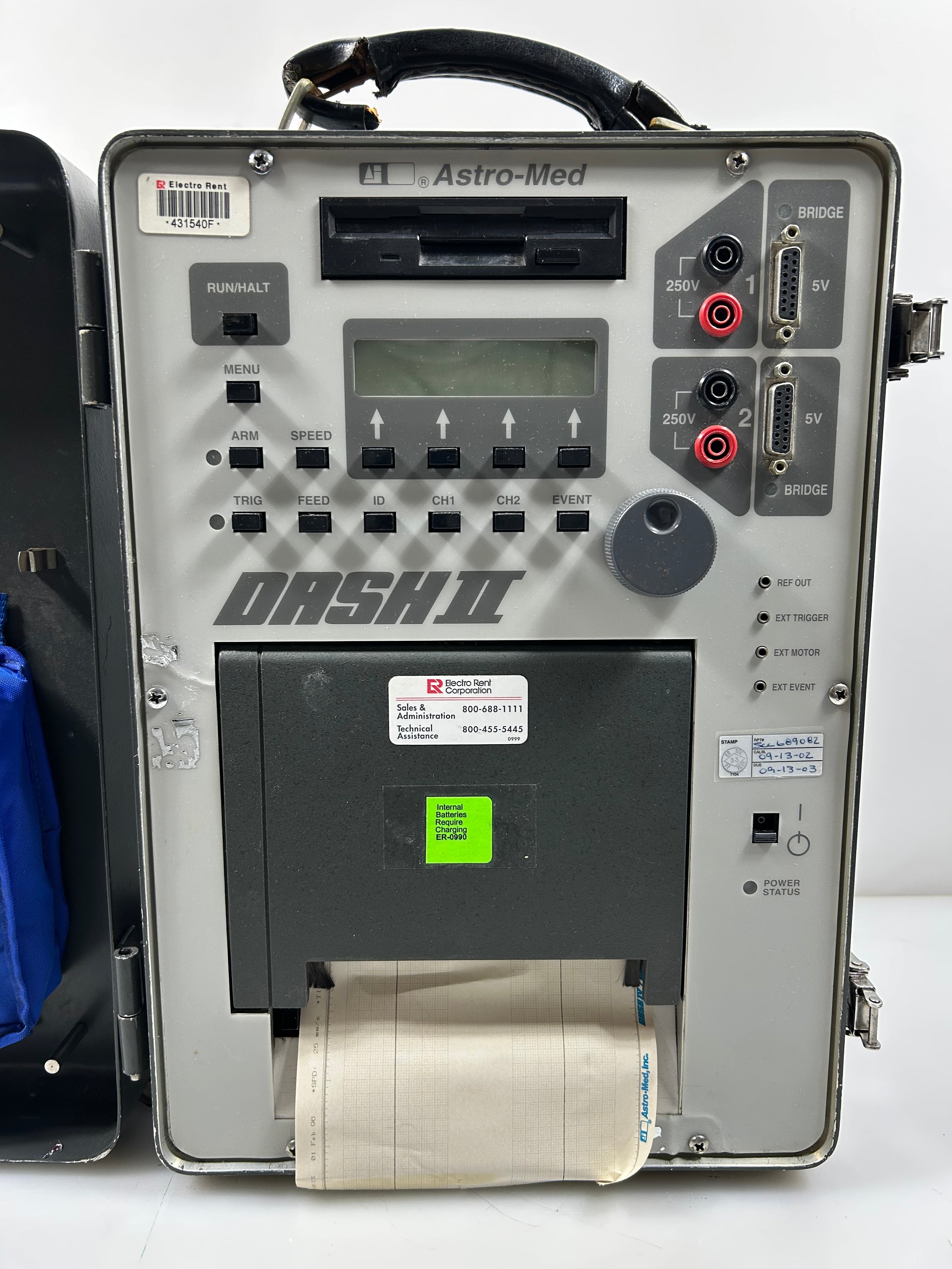 Astro-Med Dash II Portable Two-Channel Field Chart Recorder