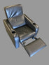 Black Faux Leather - Home Theater Recliner Chair with Cup Holders & Pull-Out Footrest