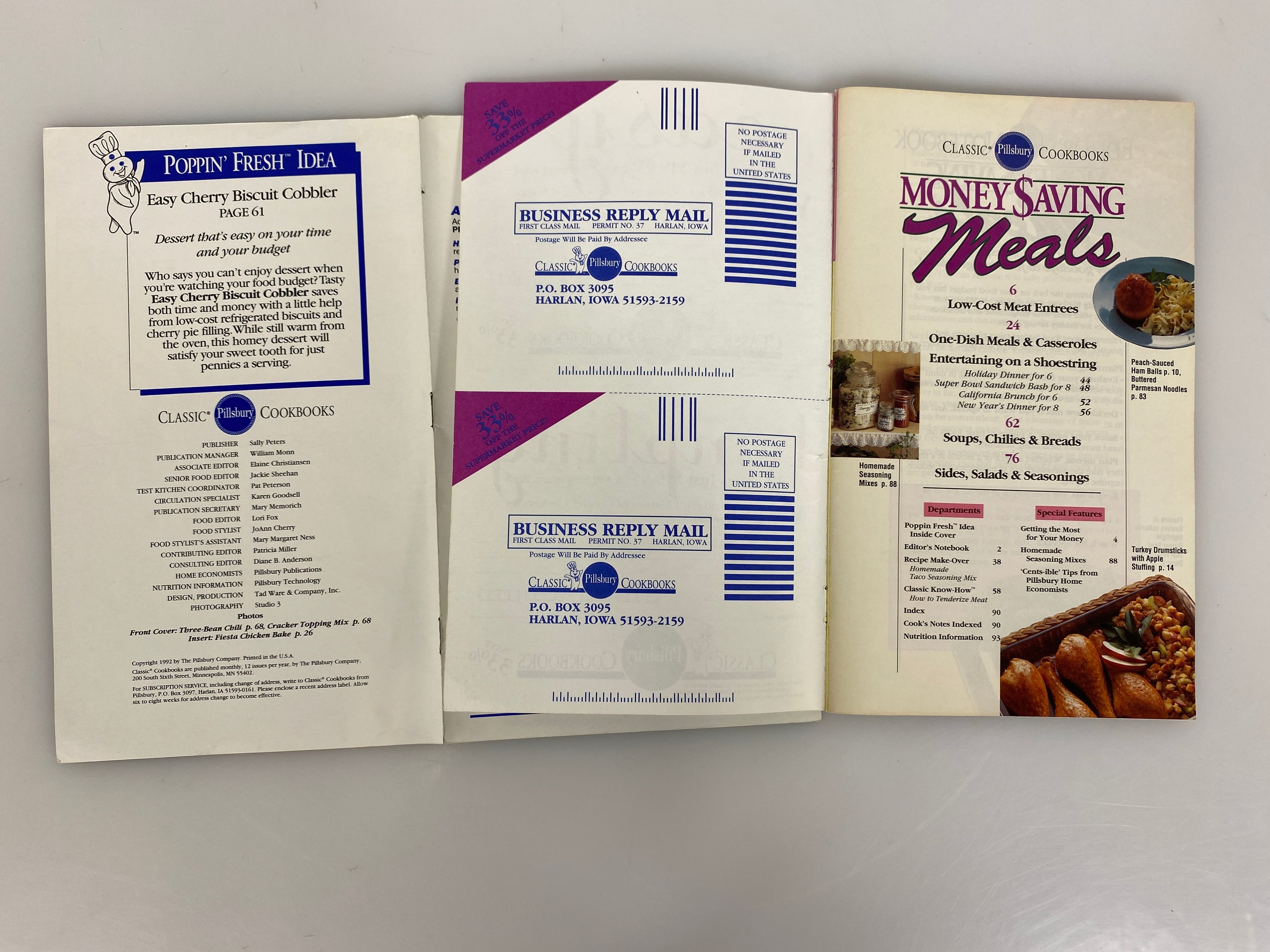8 Pillsbury Recipe Magazines incl Money Saving Meals/Dinner in Minutes 1984-2004