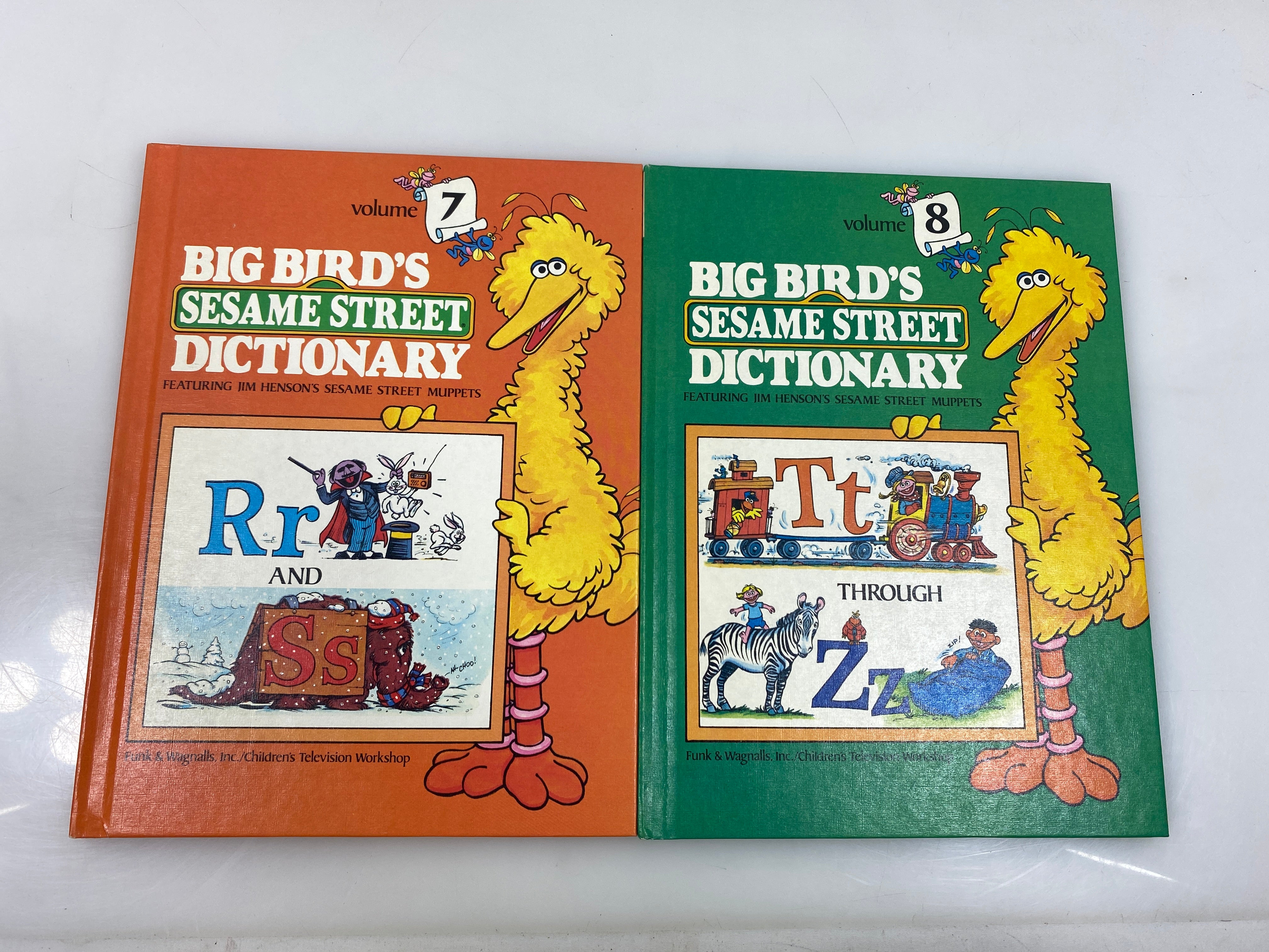 8 Vol. Set: Big Bird's Dictionary Sesame Street 1981 HC