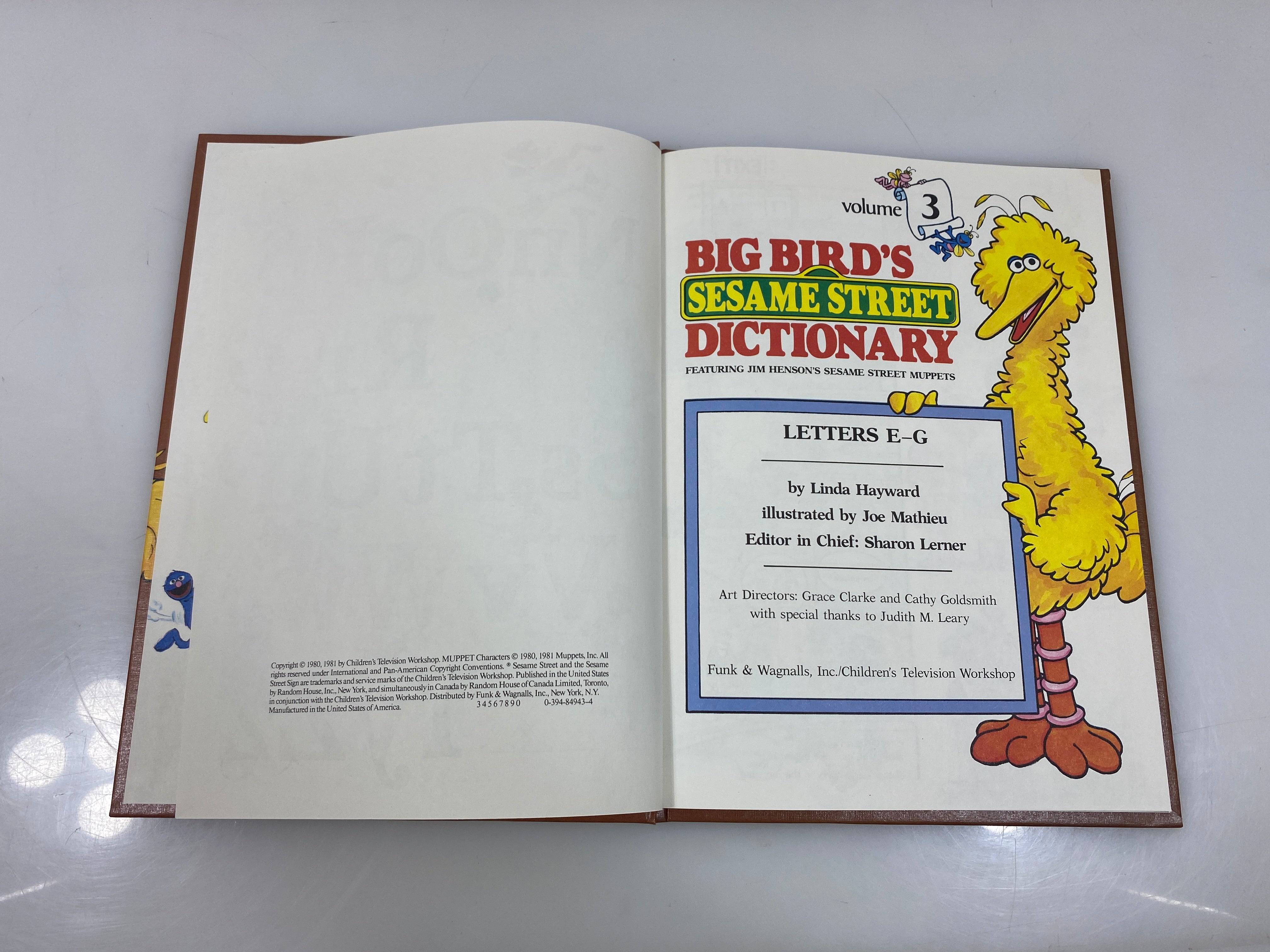 8 Vol. Set: Big Bird's Dictionary Sesame Street 1981 HC