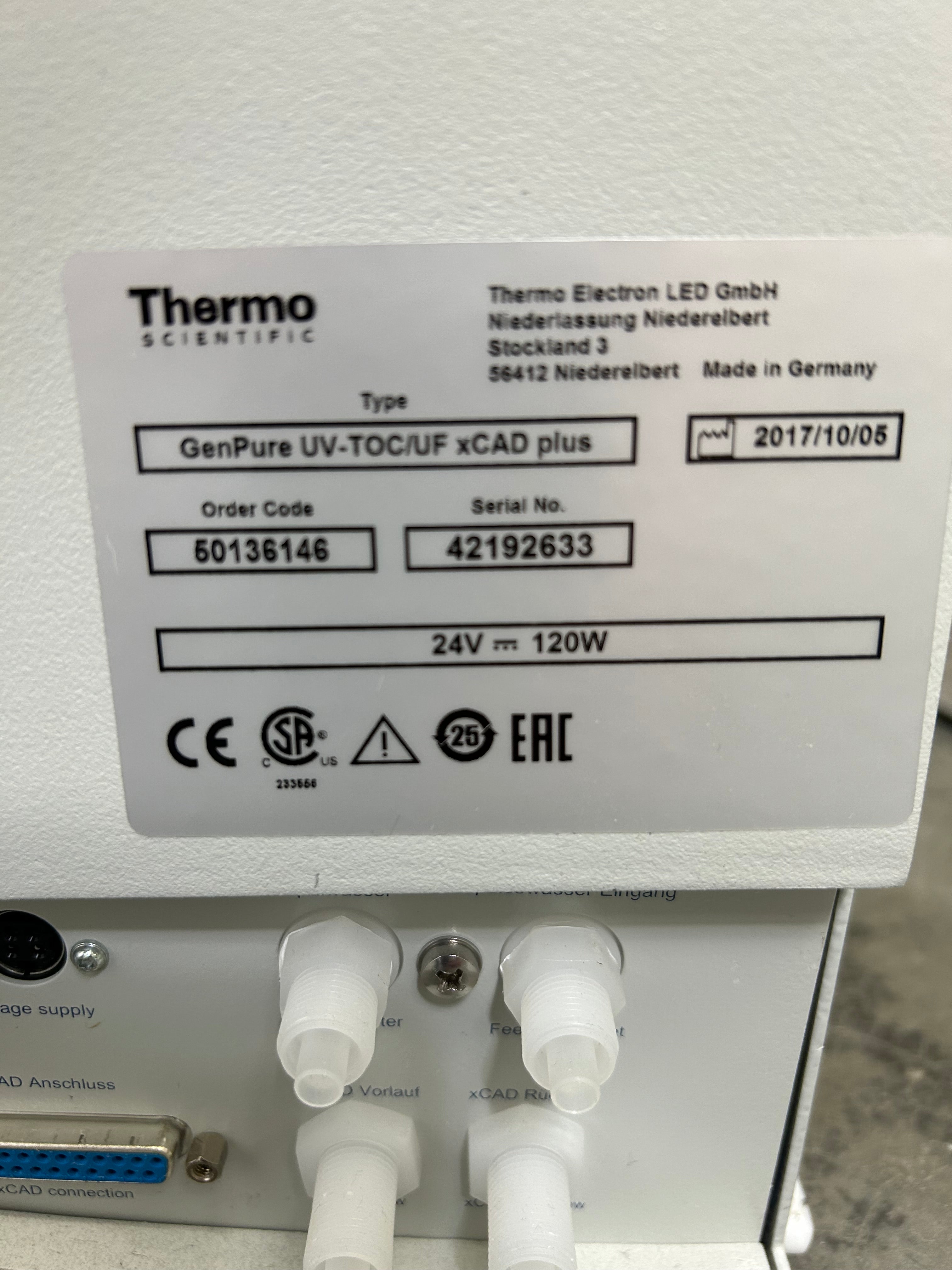 Thermo-Scientific GenPure Pro Water Purification System *Untested* *Parts*