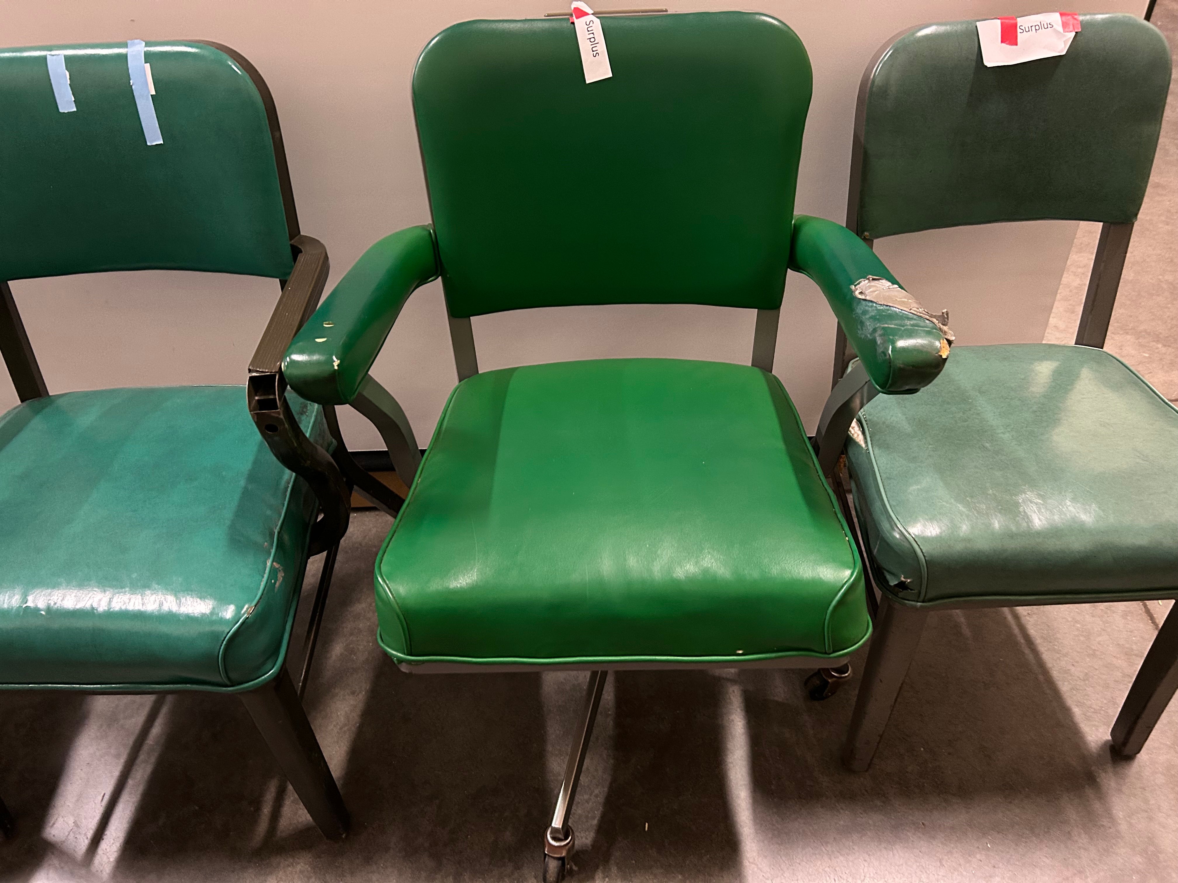 Lot of 5 Vintage Steelcase Tanker Chairs *Fair Condition*