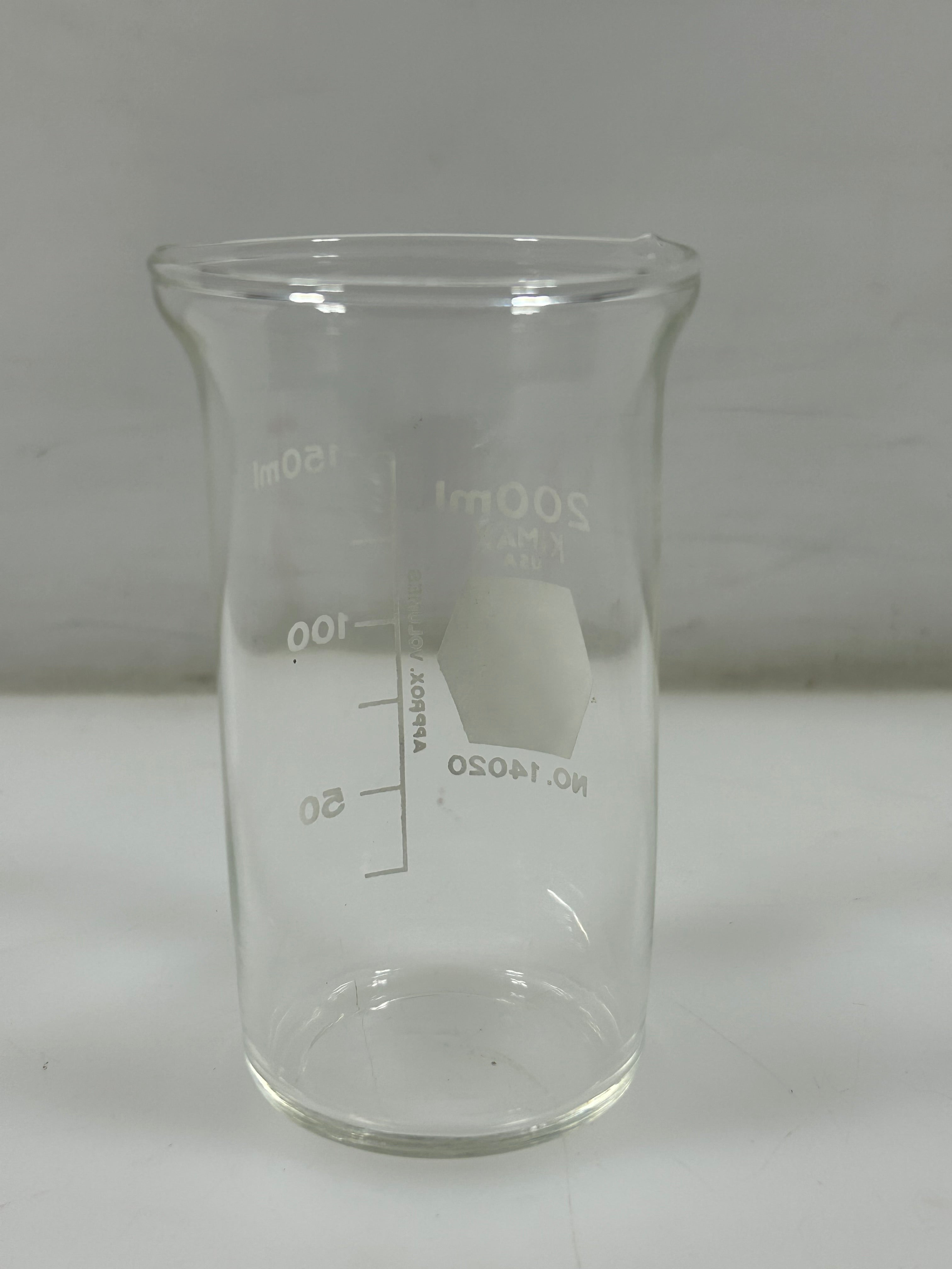 Lab Glass 200mL Tall-form Berzelius Beaker Without Spout