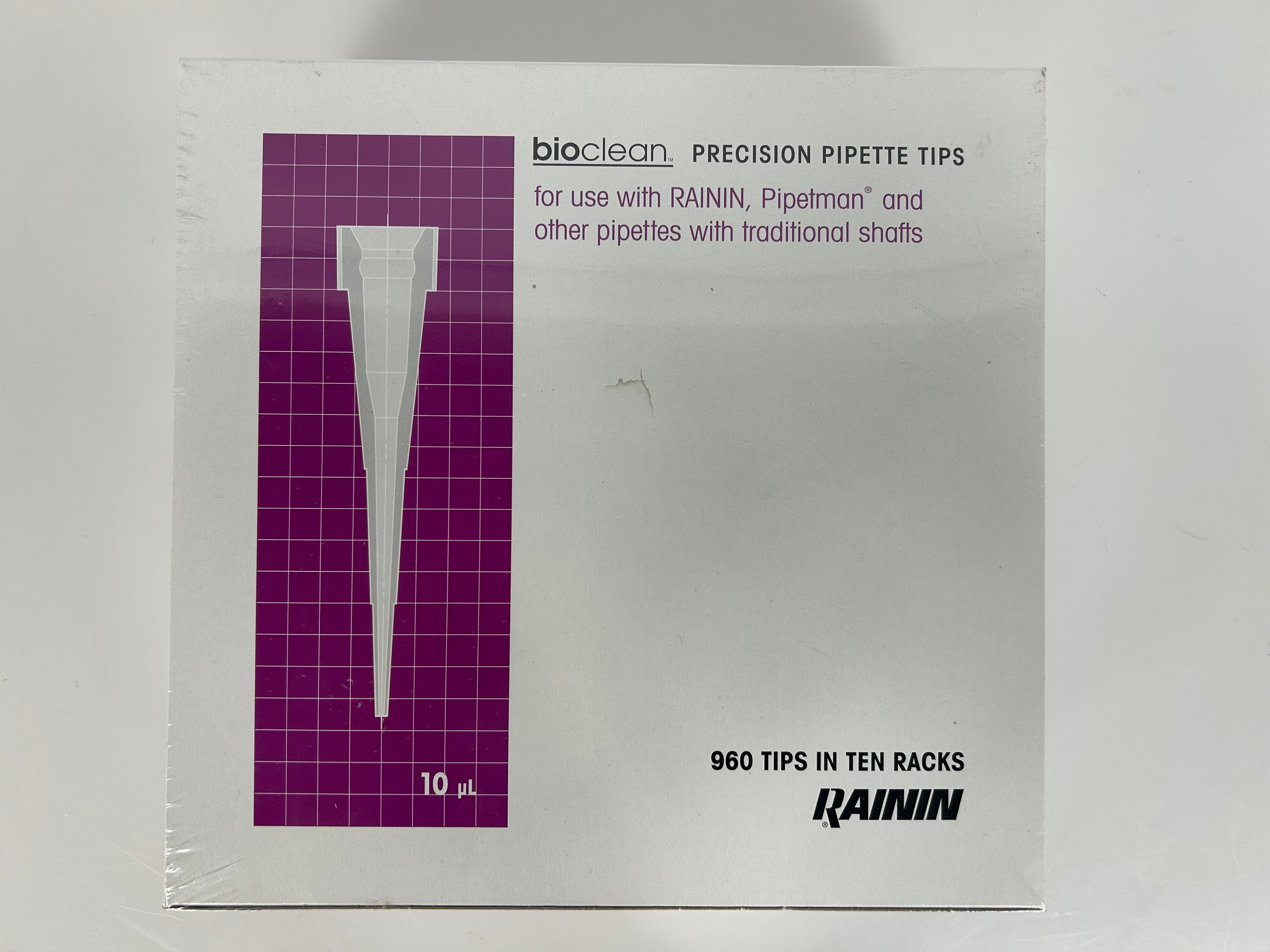 Rainin Precision Pipette Tips 10µ 960 Tips in 10 racks