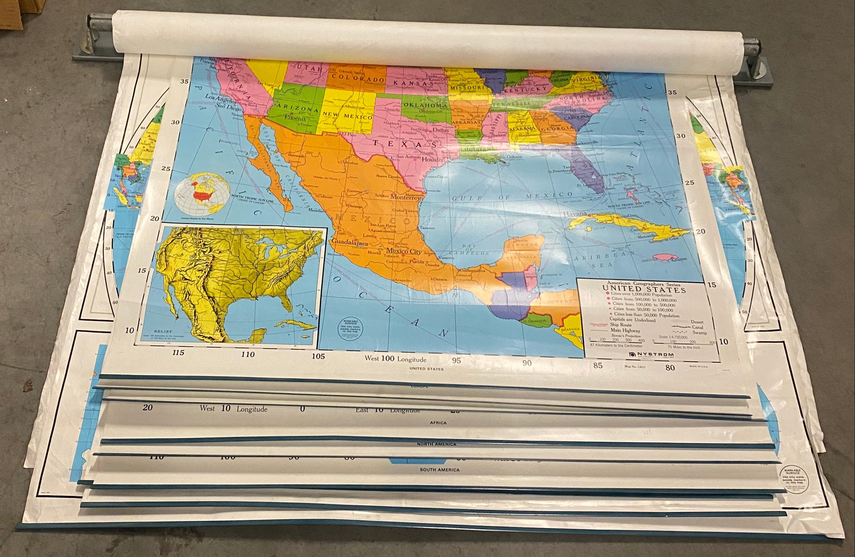 9-Layered Pull Down Geographical Map