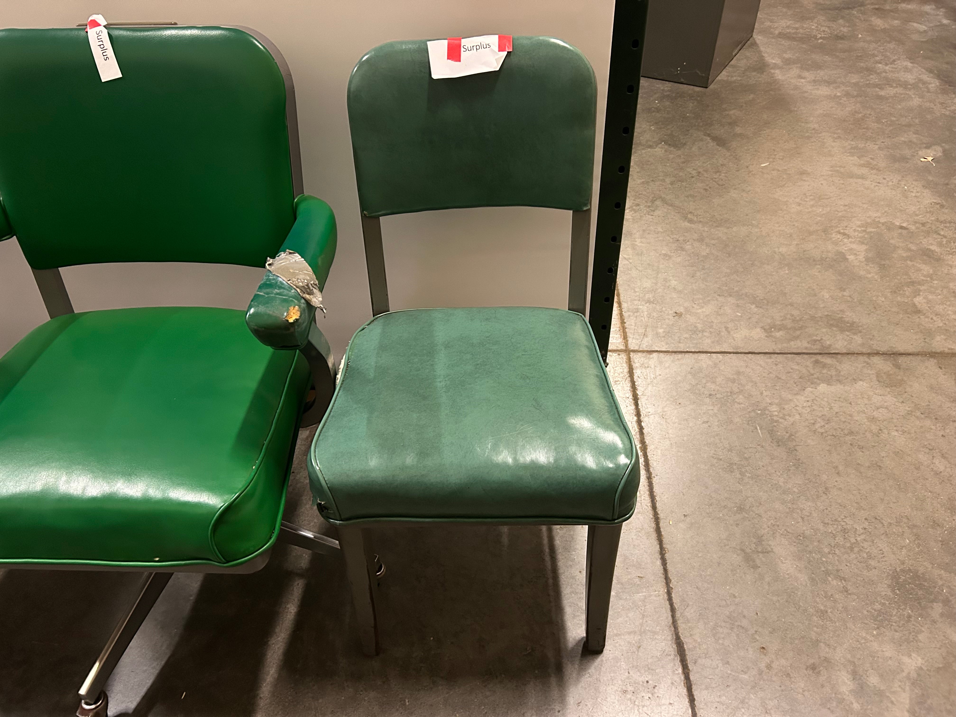 Lot of 5 Vintage Steelcase Tanker Chairs *Fair Condition*