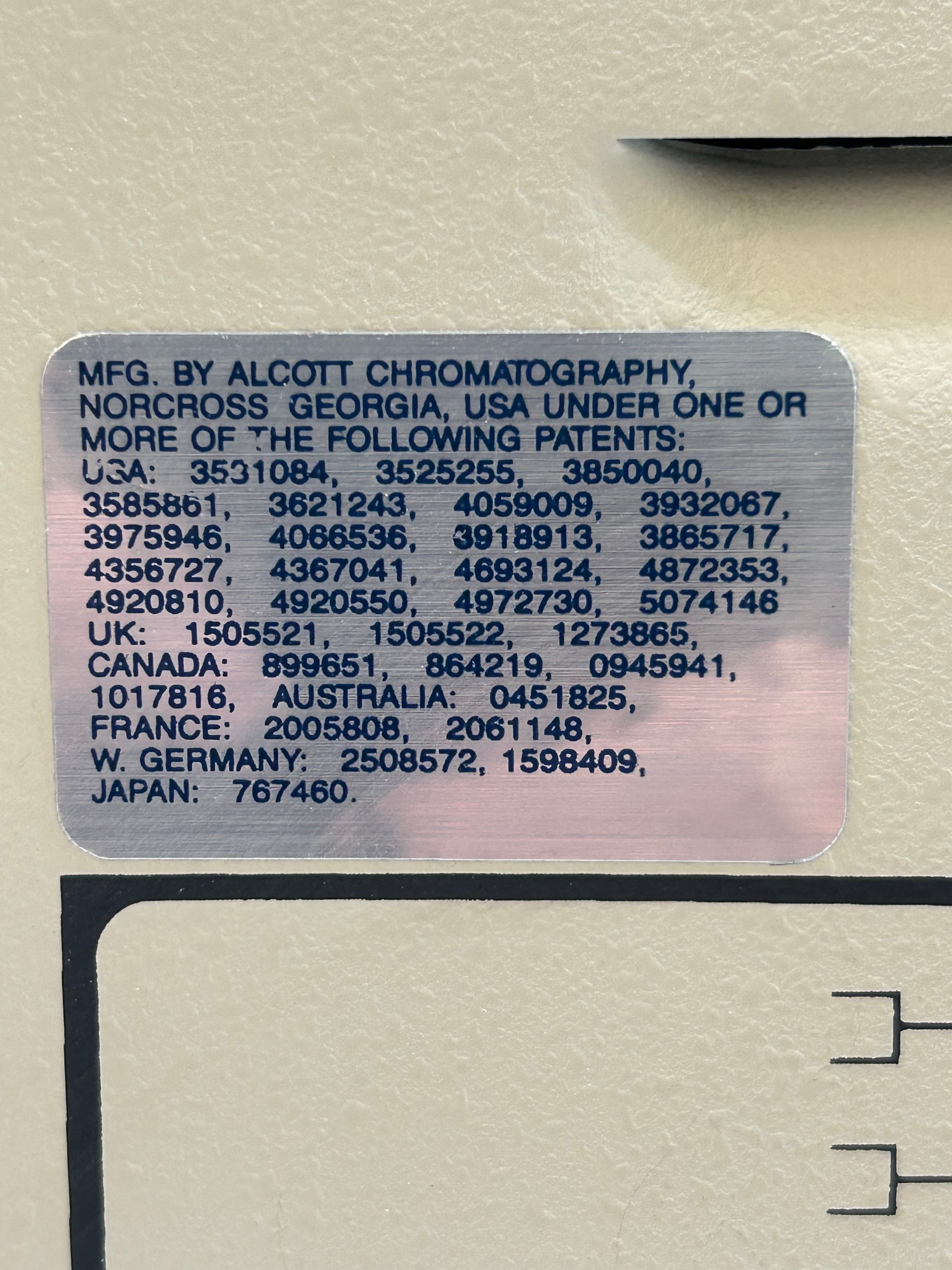 Micromeritics/Alcott Model 728 Autosample