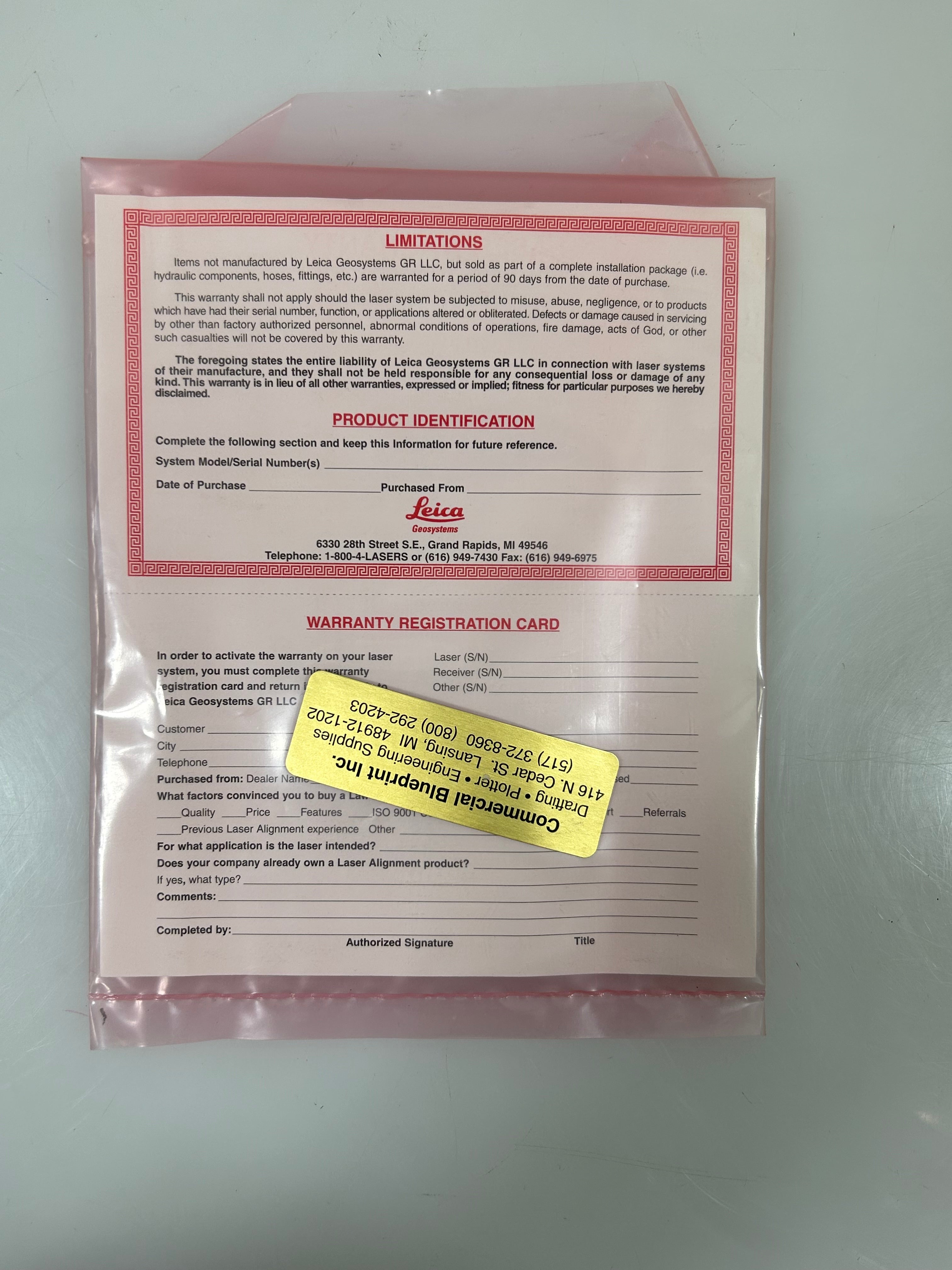 Laser Alignment Inc LB-10 Laser Beacon *Parts*