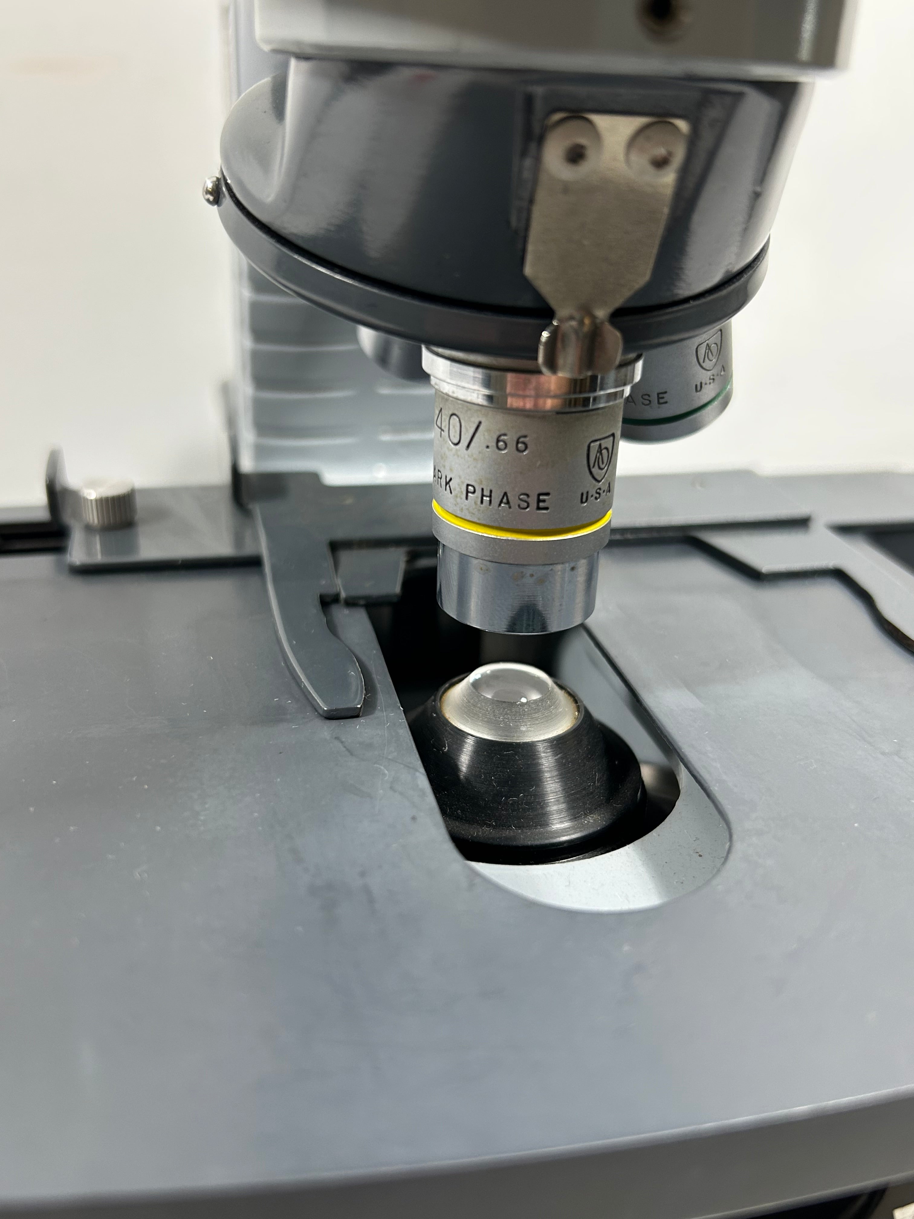American Optical Spencer Binocular Microscope With Attatched Controller