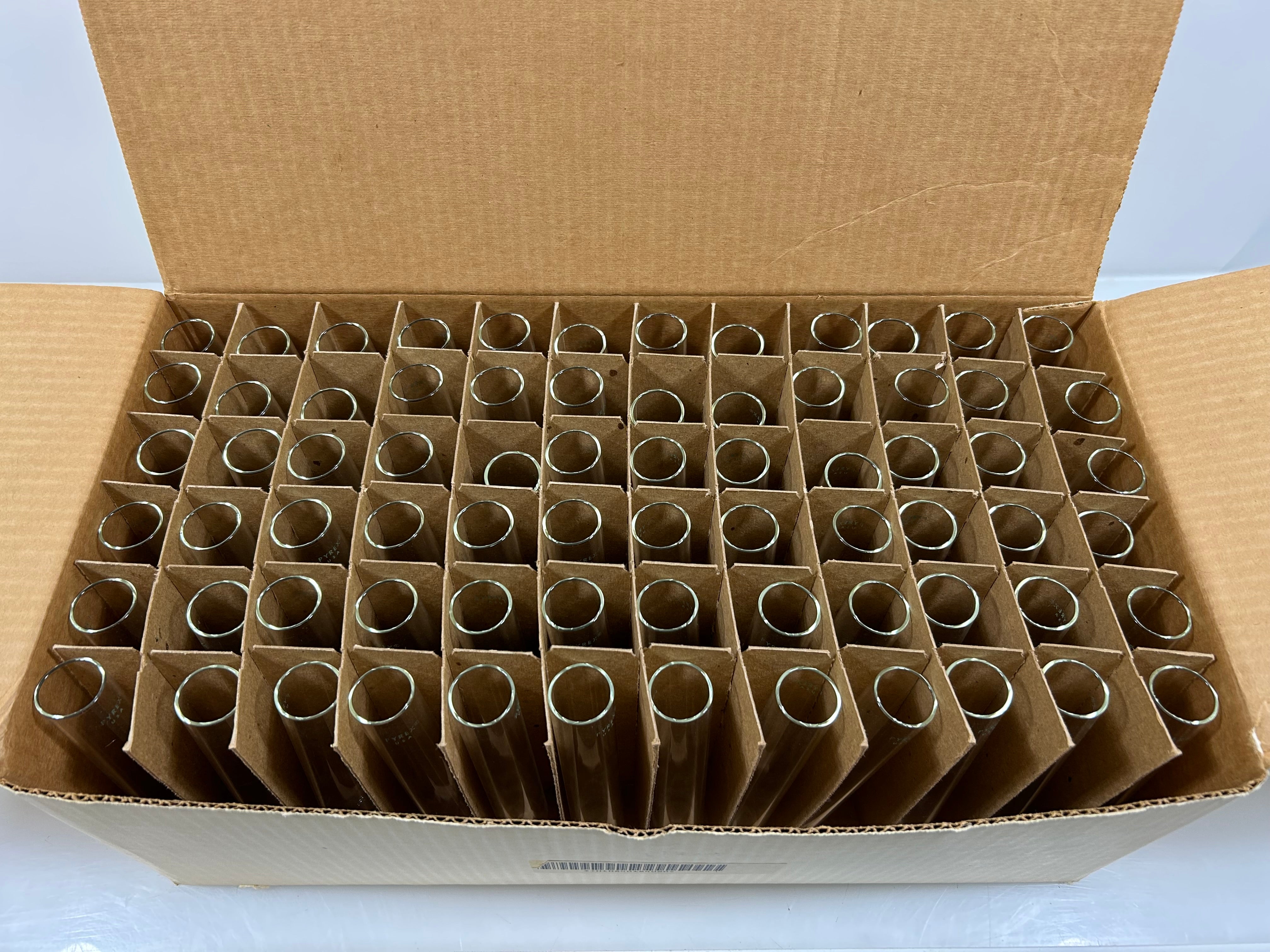 Lab Glass Pyrex Culture Tube Rimless 72 Piece set 25x150mm