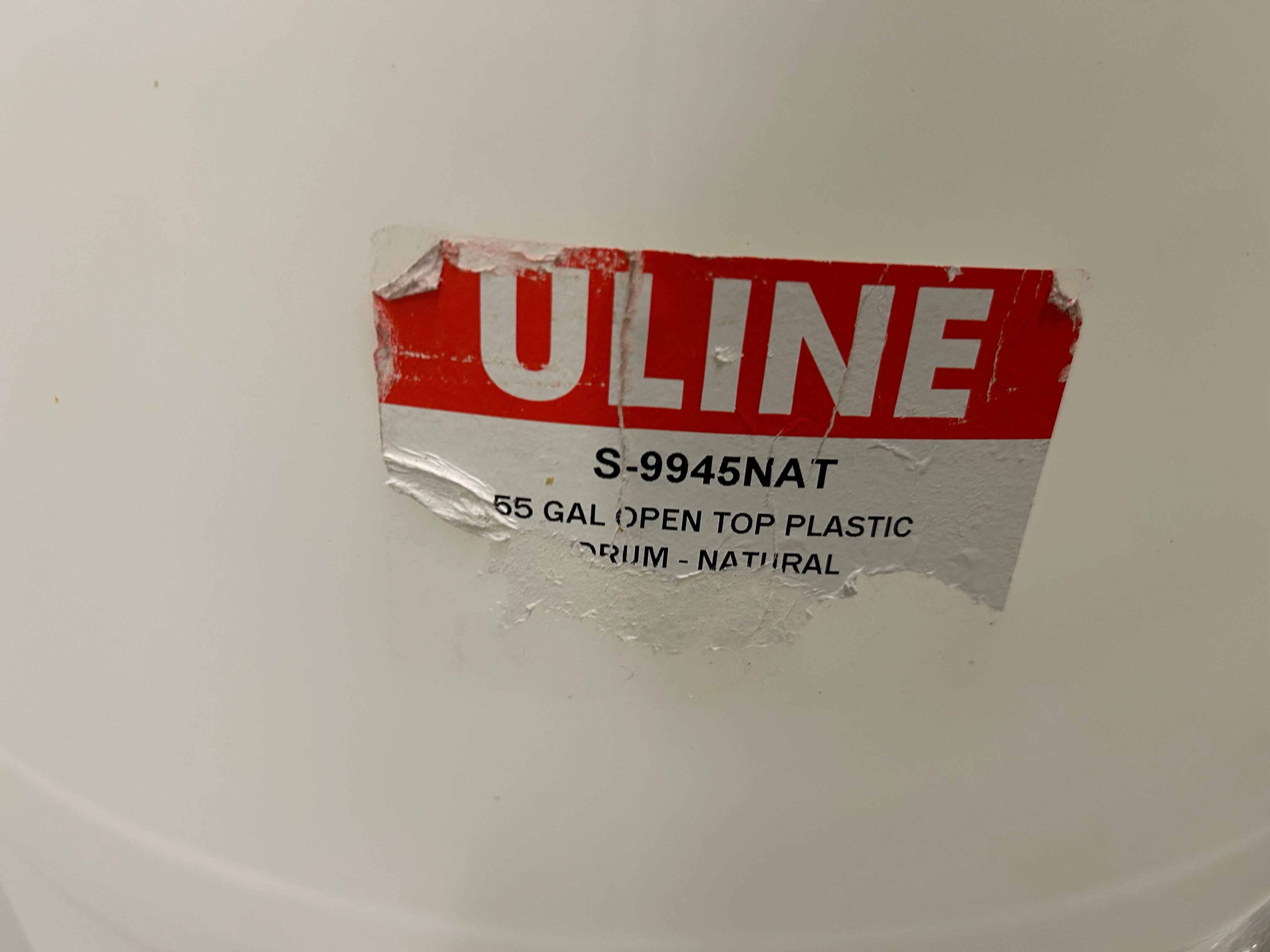 Lot of 3 - 55 Gallon Drums with Lids and Clamps #1