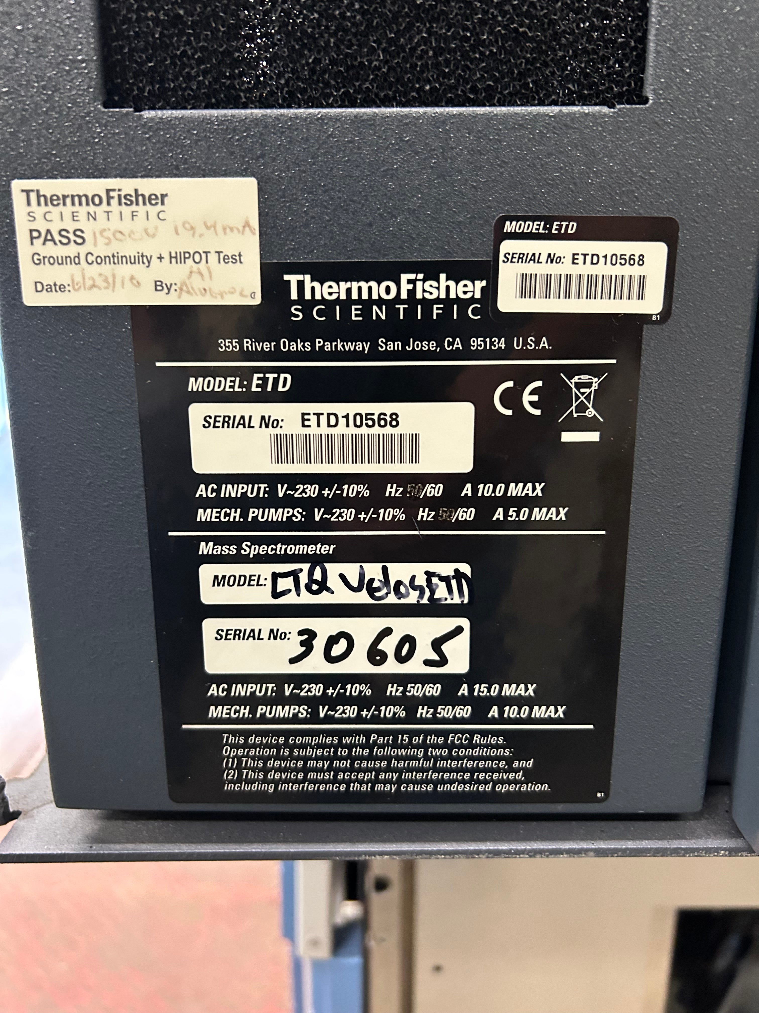 Thermo Scientific LTQ Orbitrap Velos Mass Spectrometer System