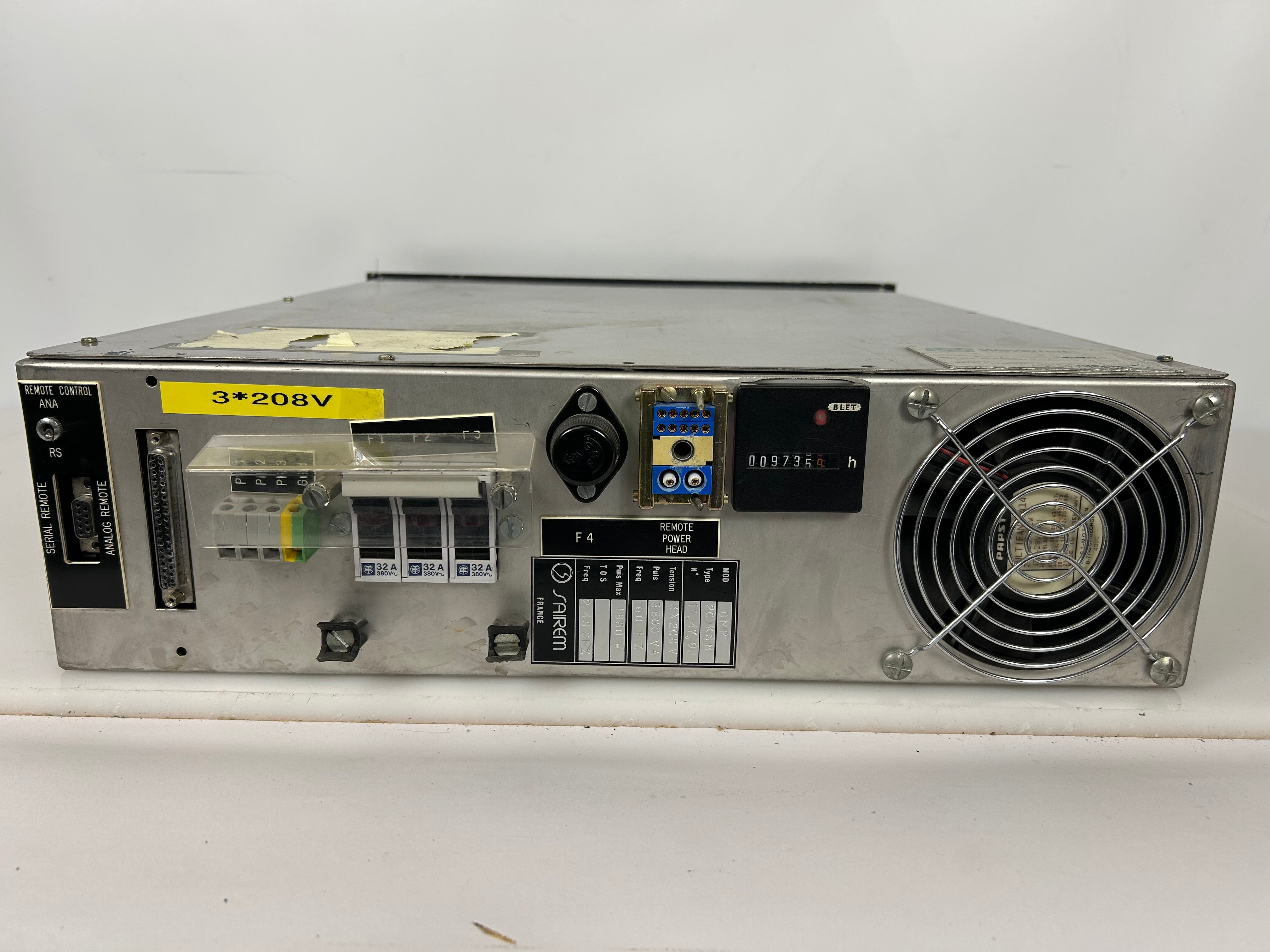 Sairem Microwave Power Supply *Untested*