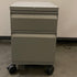2-Drawer Mobile Metal File Cabinet with Lock & Casters – Gray