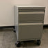 2-Drawer Mobile Metal File Cabinet with Lock & Casters – Gray