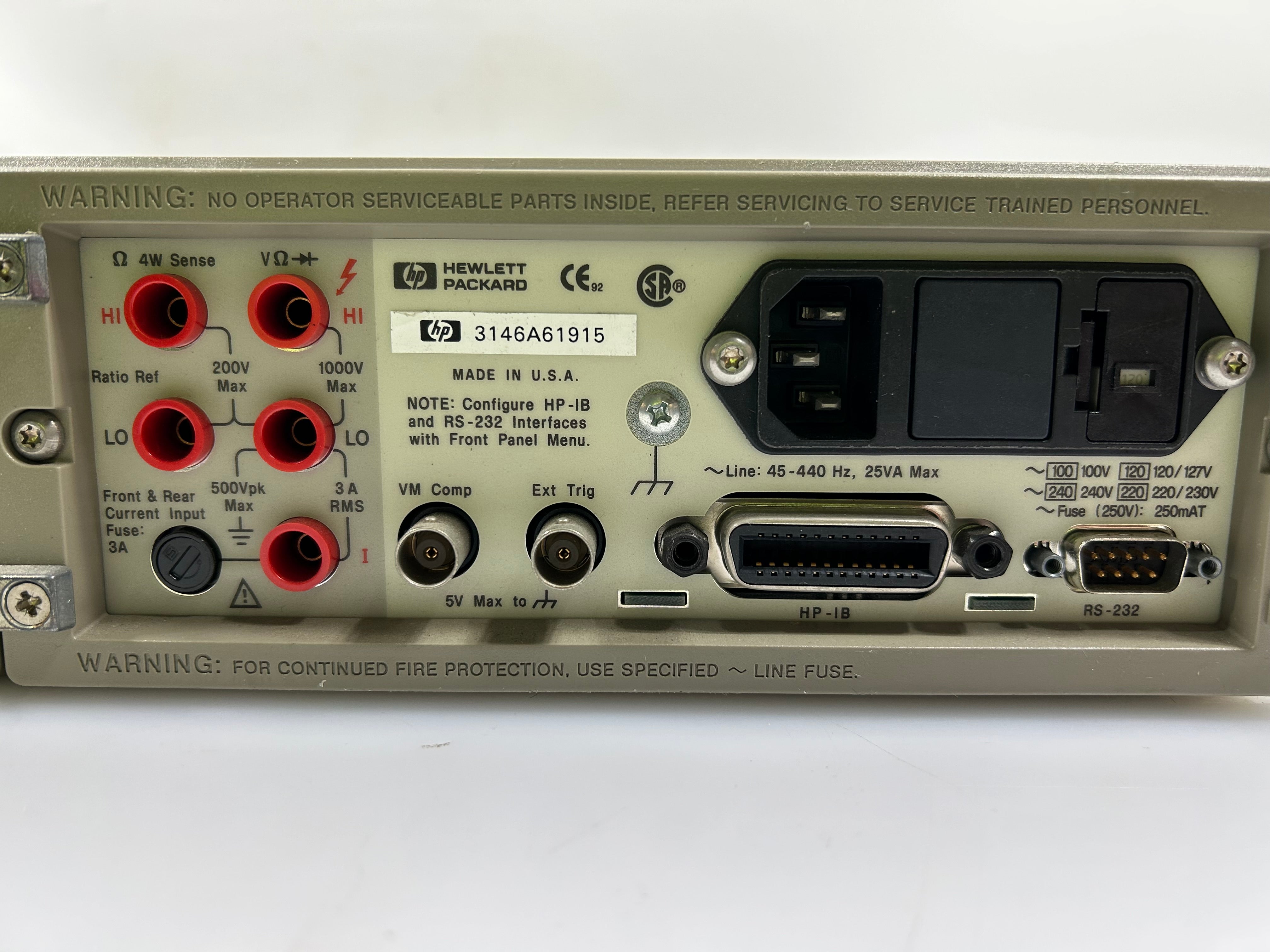 Hewlett Packard /Agilent 34401A Digital Multimeter *Untested*