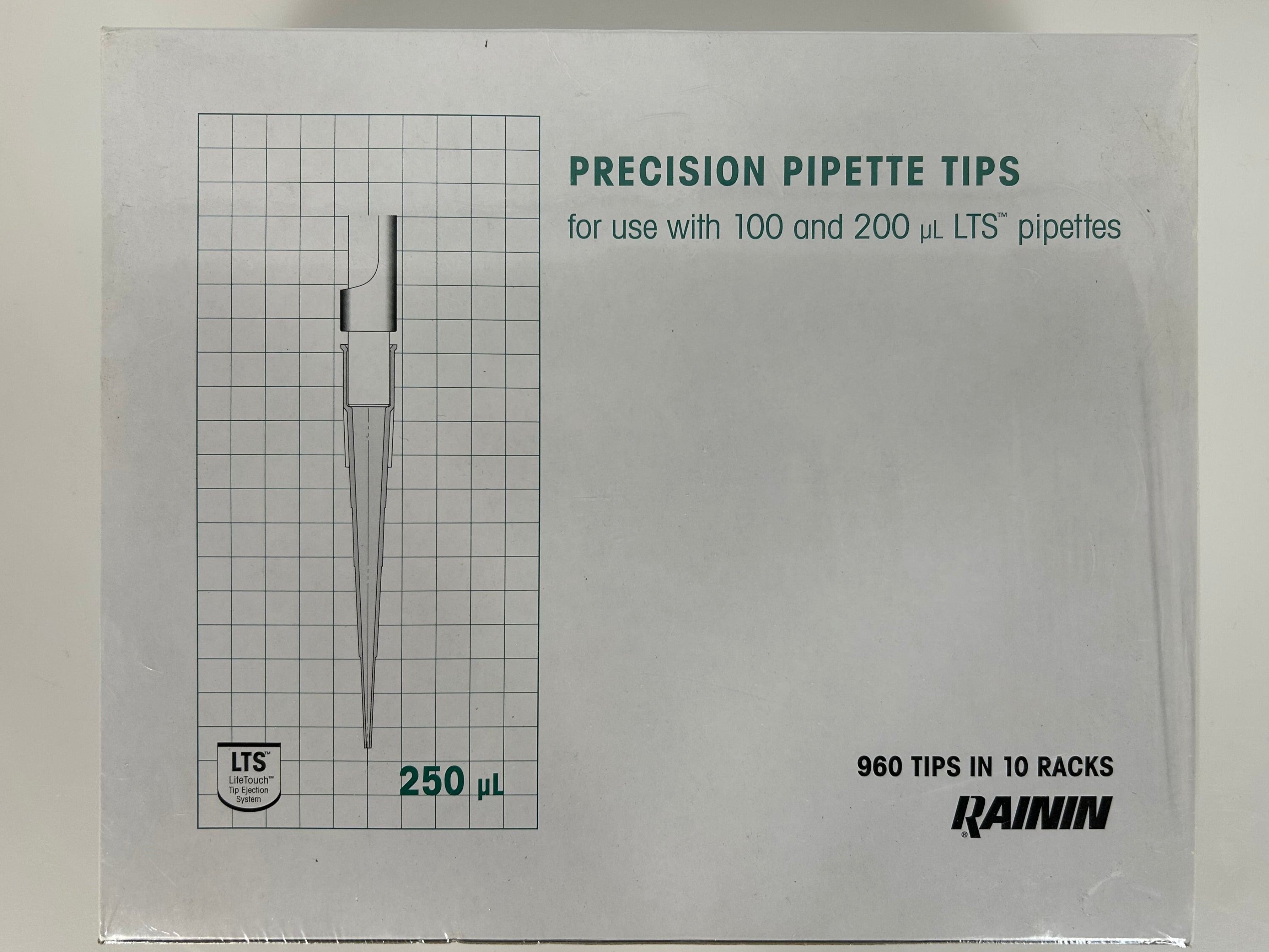 Rainin Precision Pipette Tips 100/200µ 960 Tips in 10 Racks