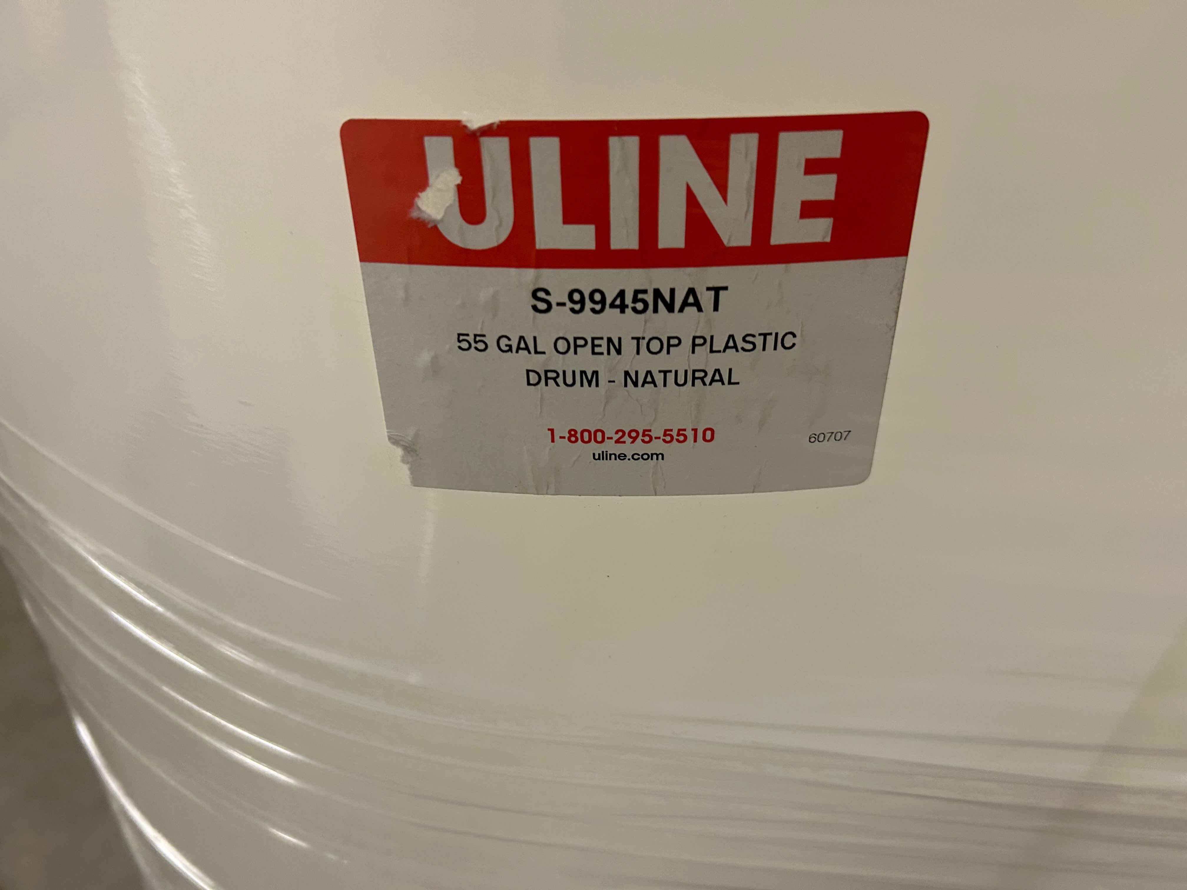 Lot of 3 - 55 Gallon Drums with Lids and Clamps #2