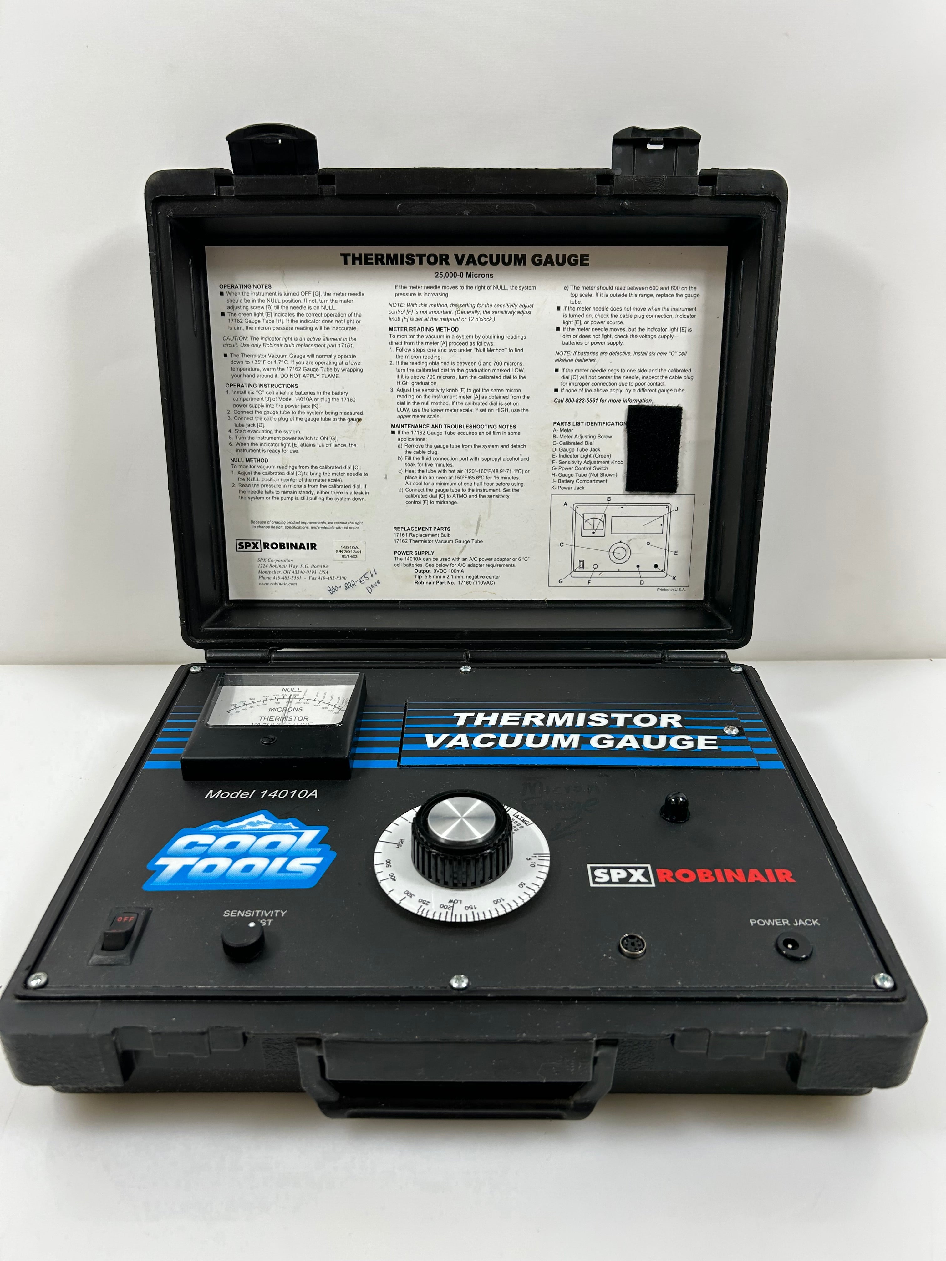 Robinar Model 14010A Thermistor Vacuum Gauge *Untested*