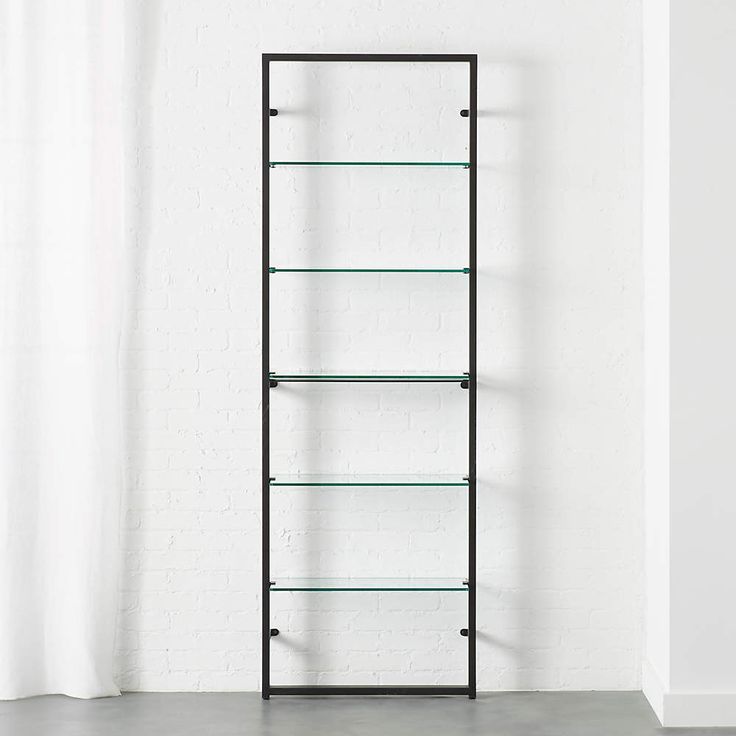 CB2 Tesso Black Metal Wall Mount Bookshelf *New*