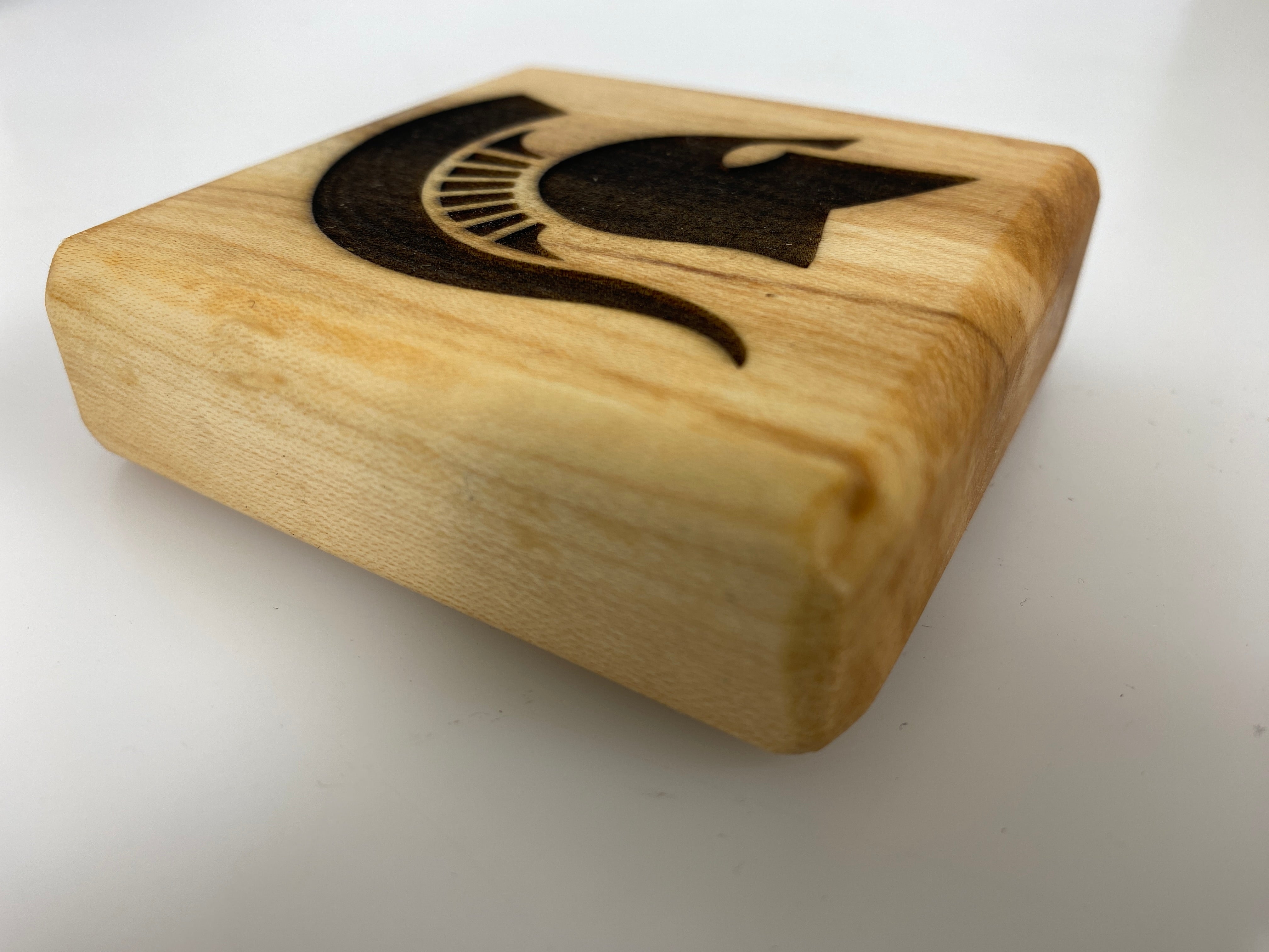 MSU Shadows Bottle Opener Coaster Spartan Head Style 2