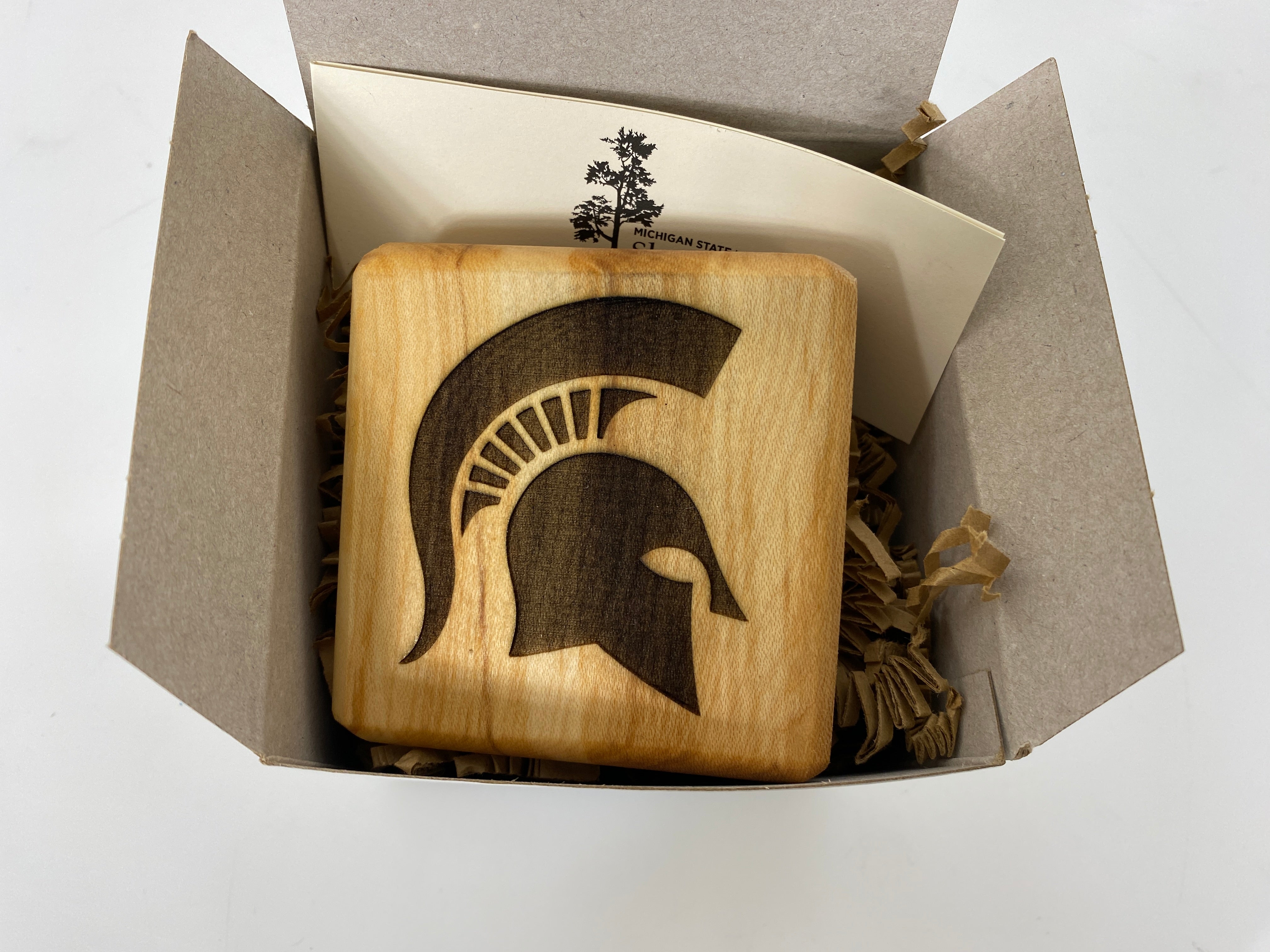MSU Shadows Bottle Opener Coaster Spartan Head Style 2
