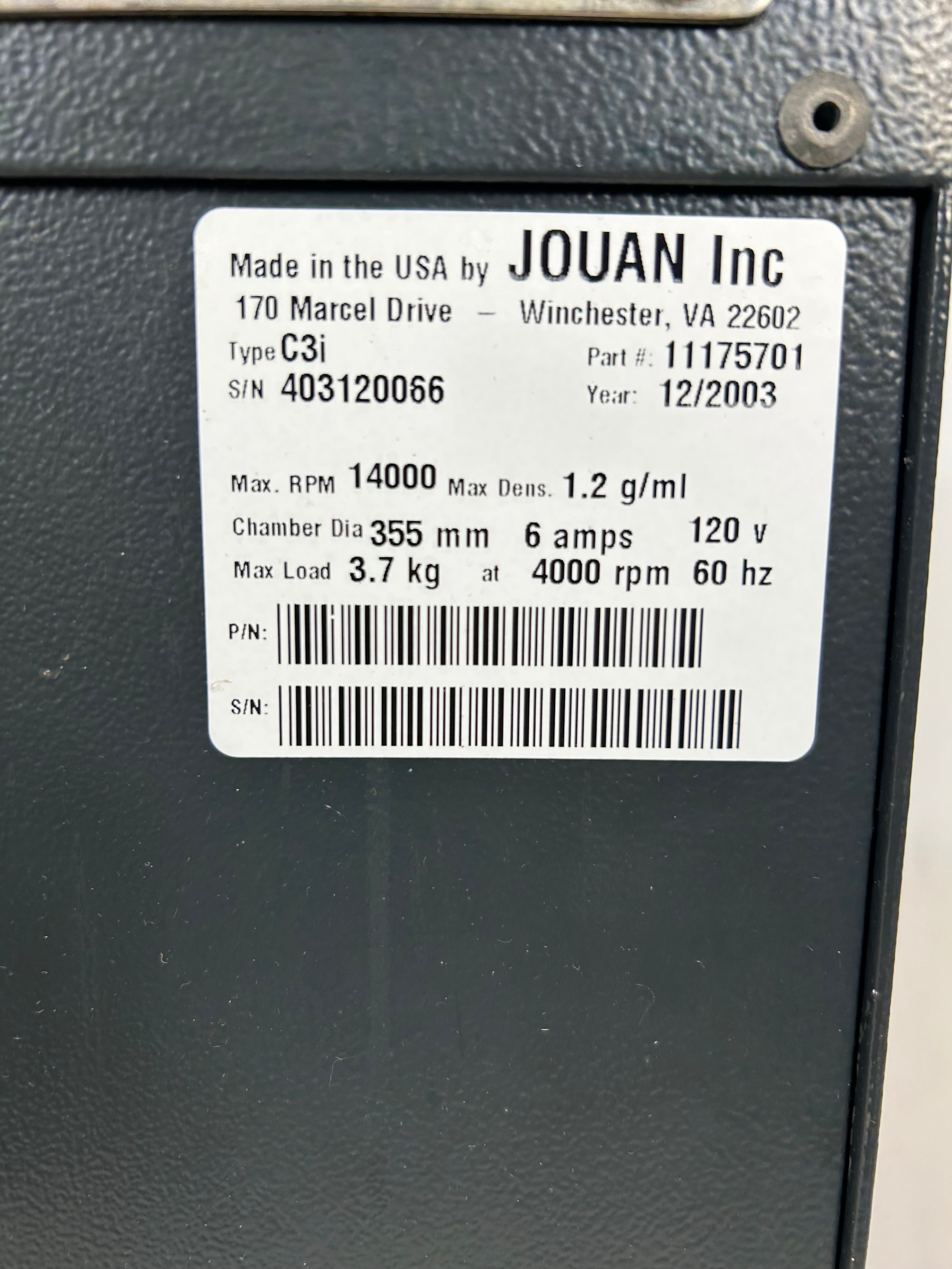 Jouan C3i Centrifuge