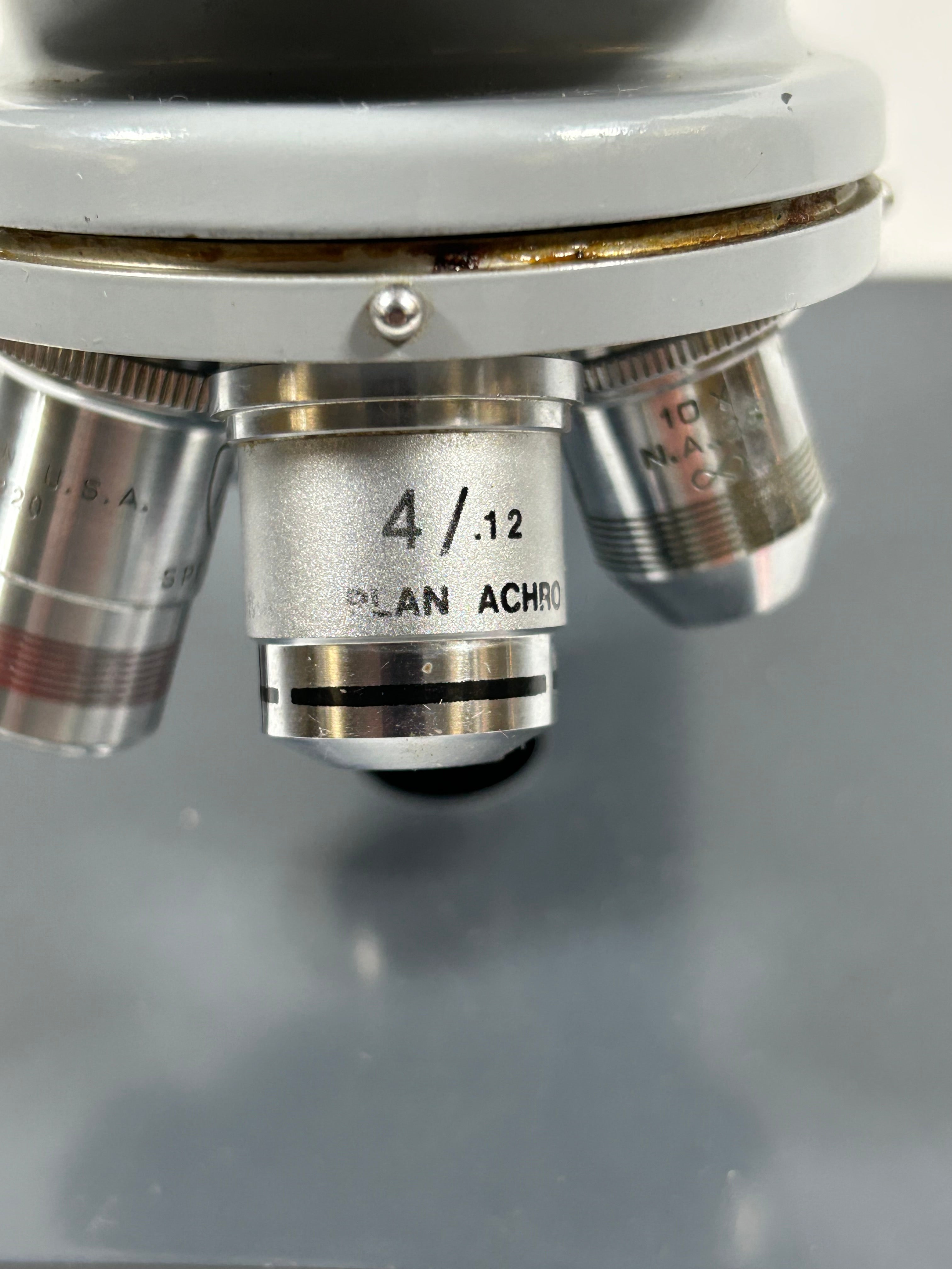 Vintage American Optical "Fifty" Binocular Microscope with 4 Objective Lenses *Untested*