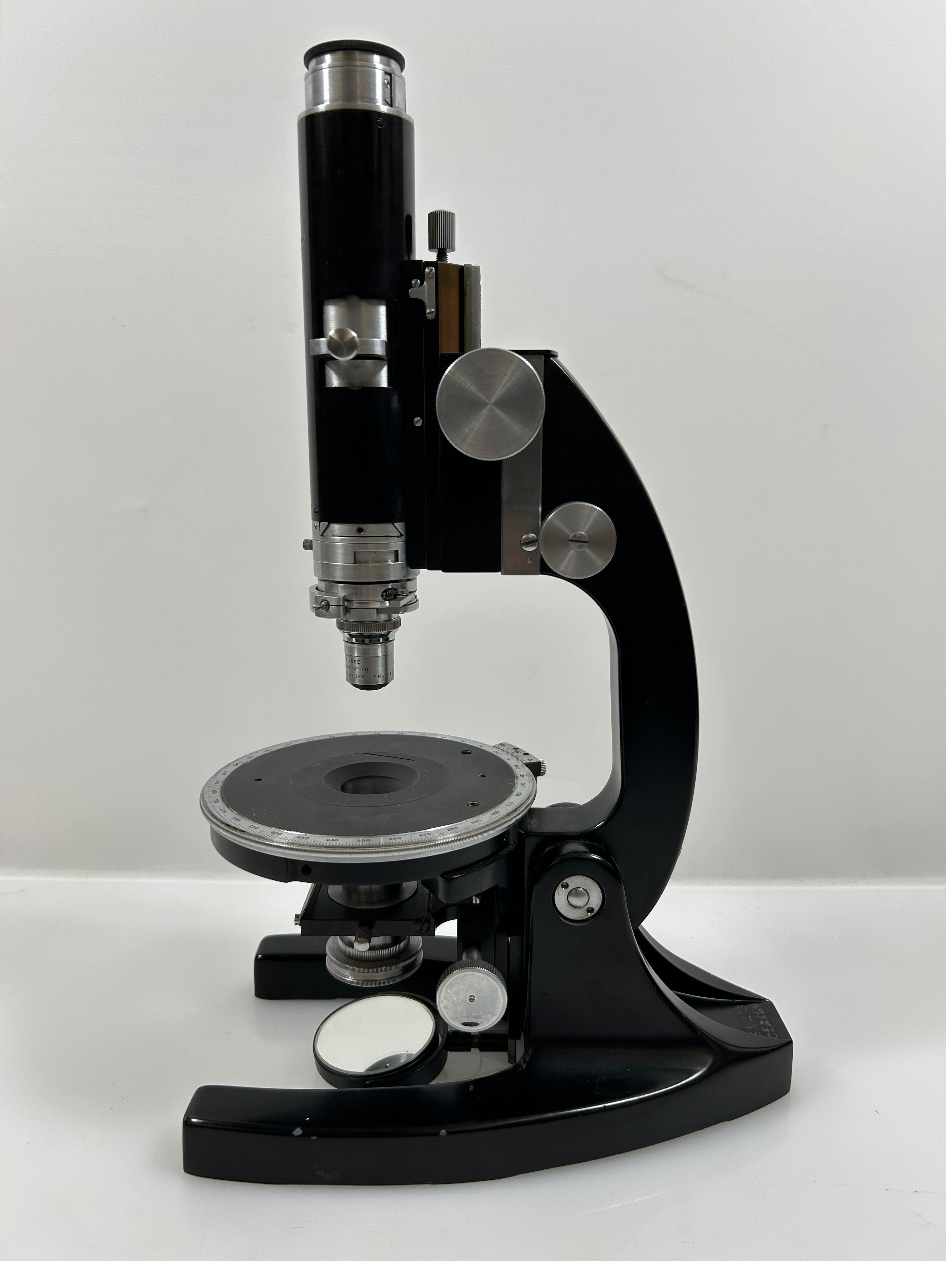 Vintage Bausch and Lomb Student Microscope with Wood Case