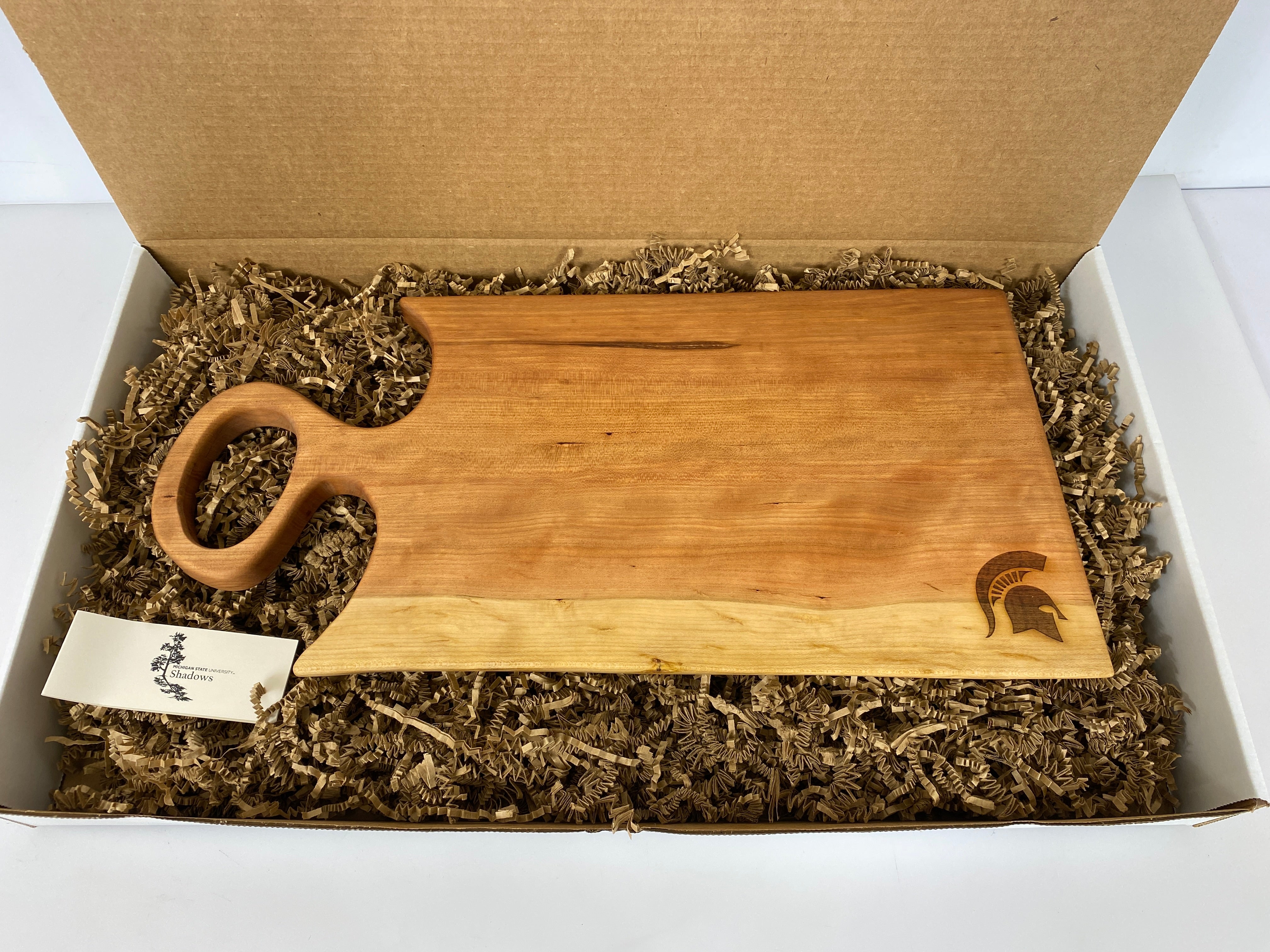 MSU Shadows Charcuterie Board Spartan Head Style 1