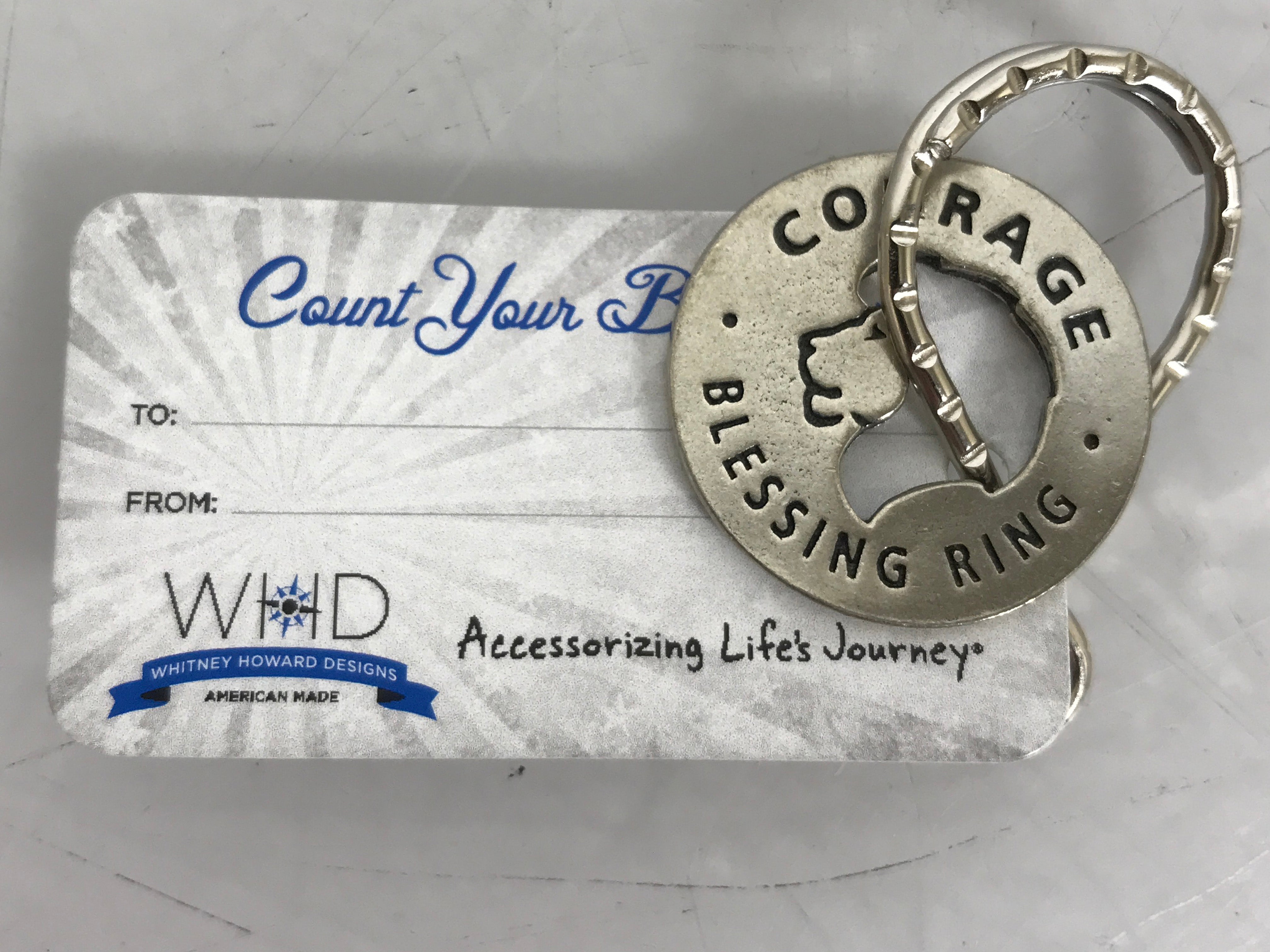 WHD BlessingRings "Courage" Keychain