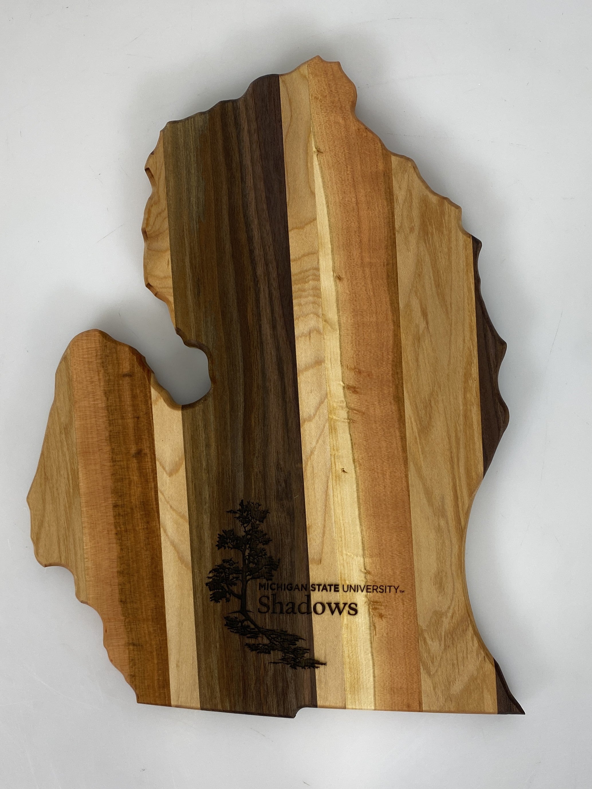 MSU Shadows State of Michigan Cutting Board Style 10
