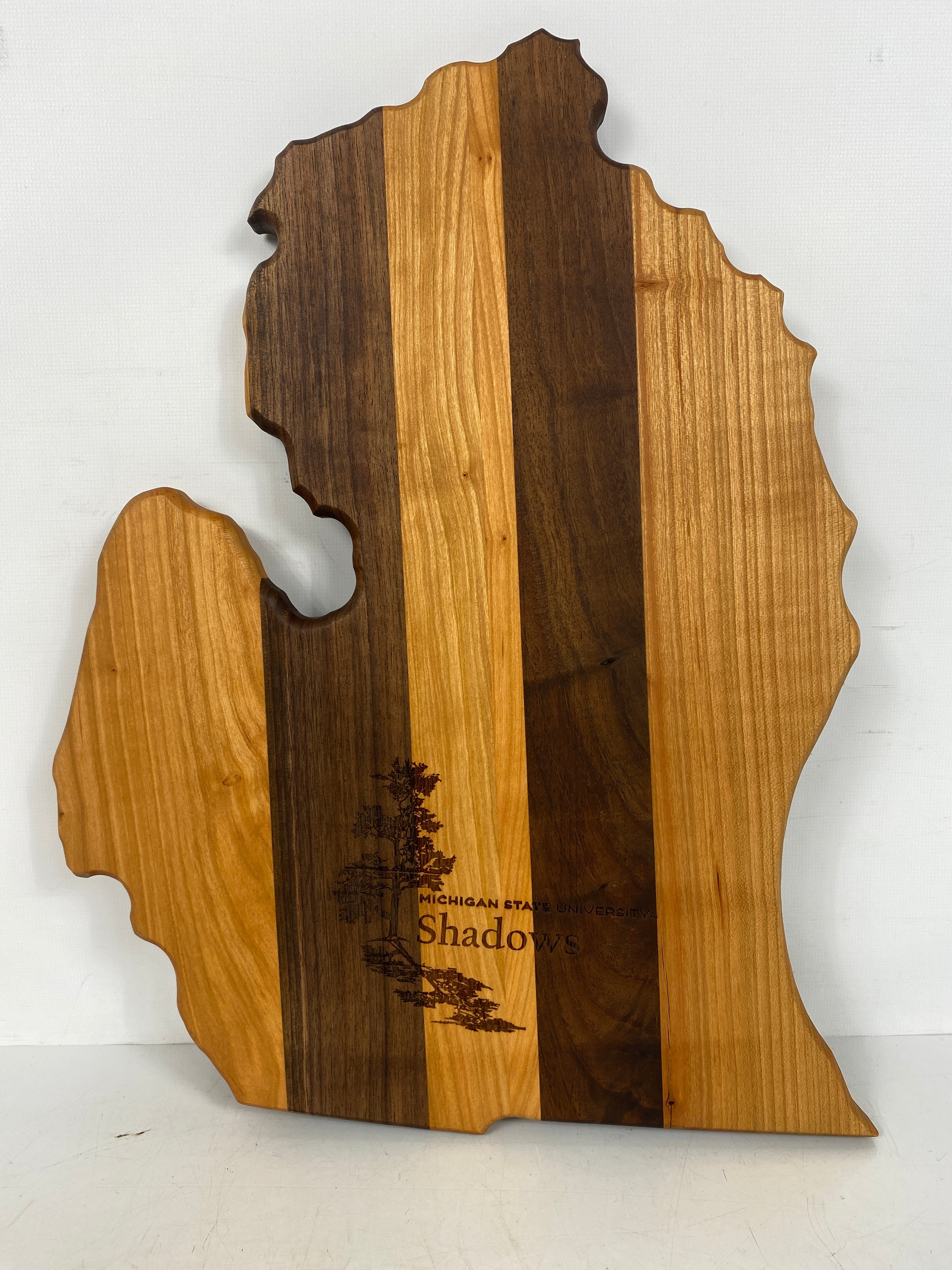 MSU Shadows State of Michigan Cutting Board Style 3