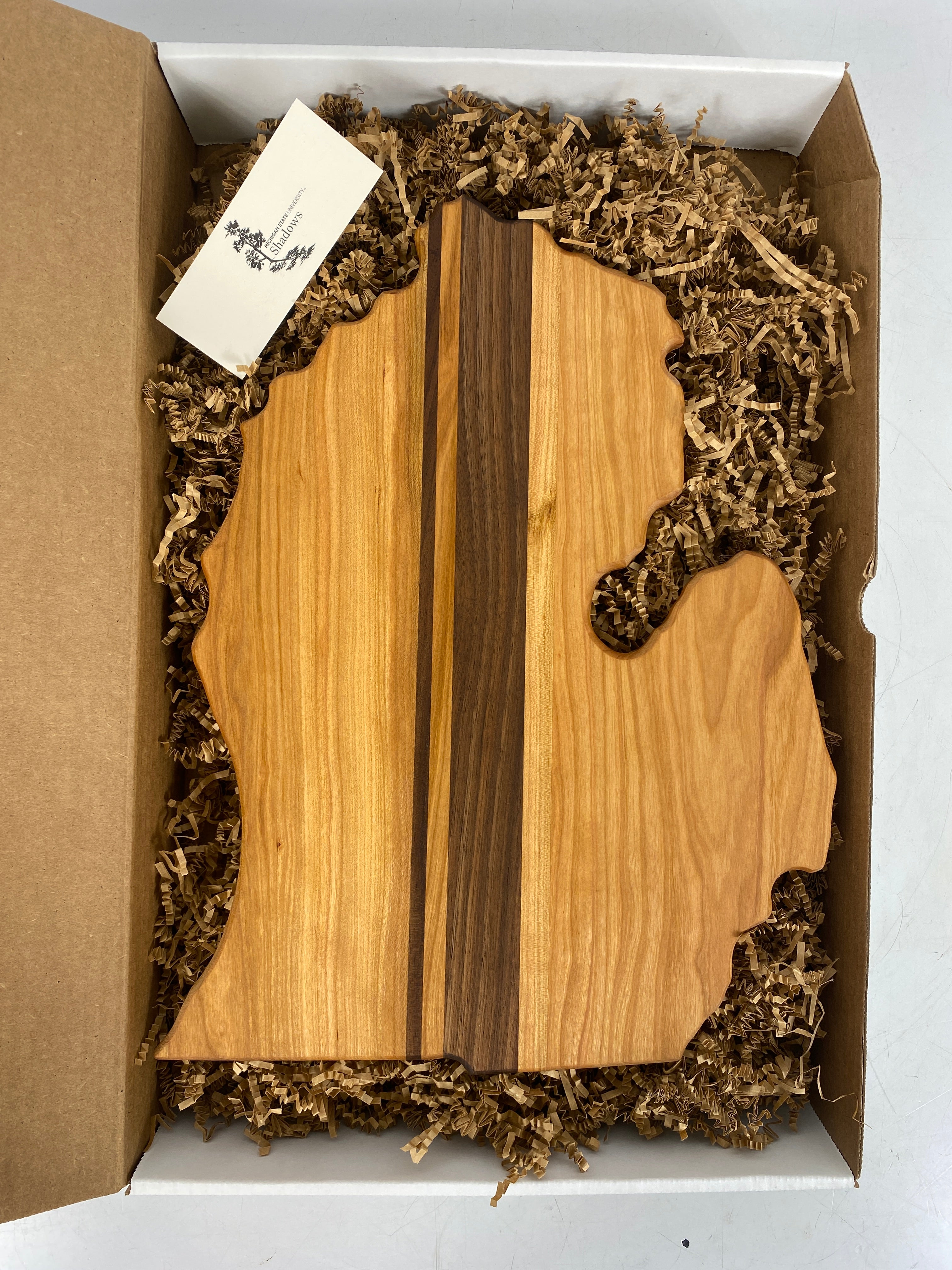 MSU Shadows State of Michigan Cutting Board Style 8