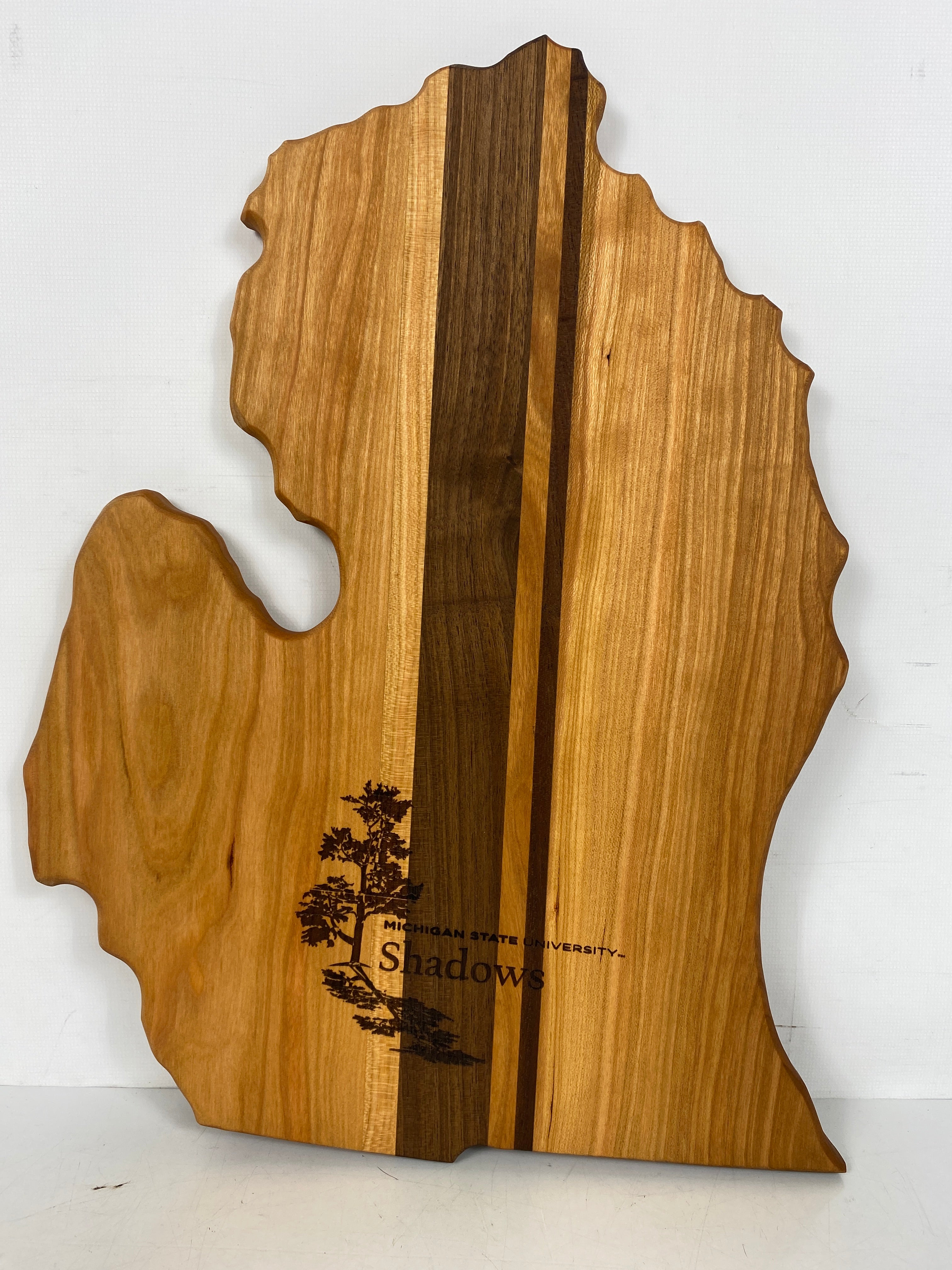 MSU Shadows State of Michigan Cutting Board Style 8