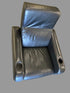Black Faux Leather - Home Theater Recliner Chair with Cup Holders & Pull-Out Footrest