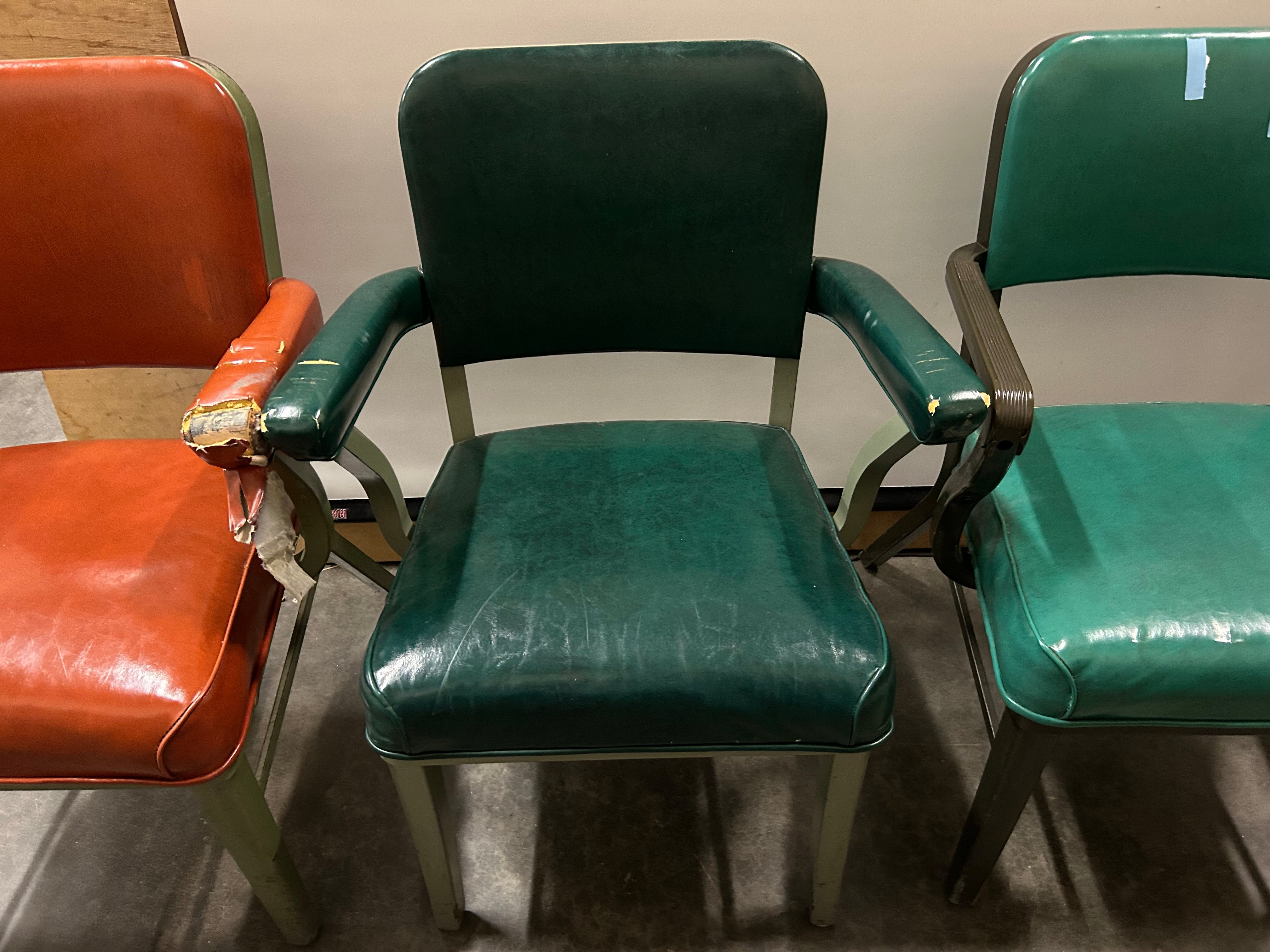 Lot of 5 Vintage Steelcase Tanker Chairs *Fair Condition*