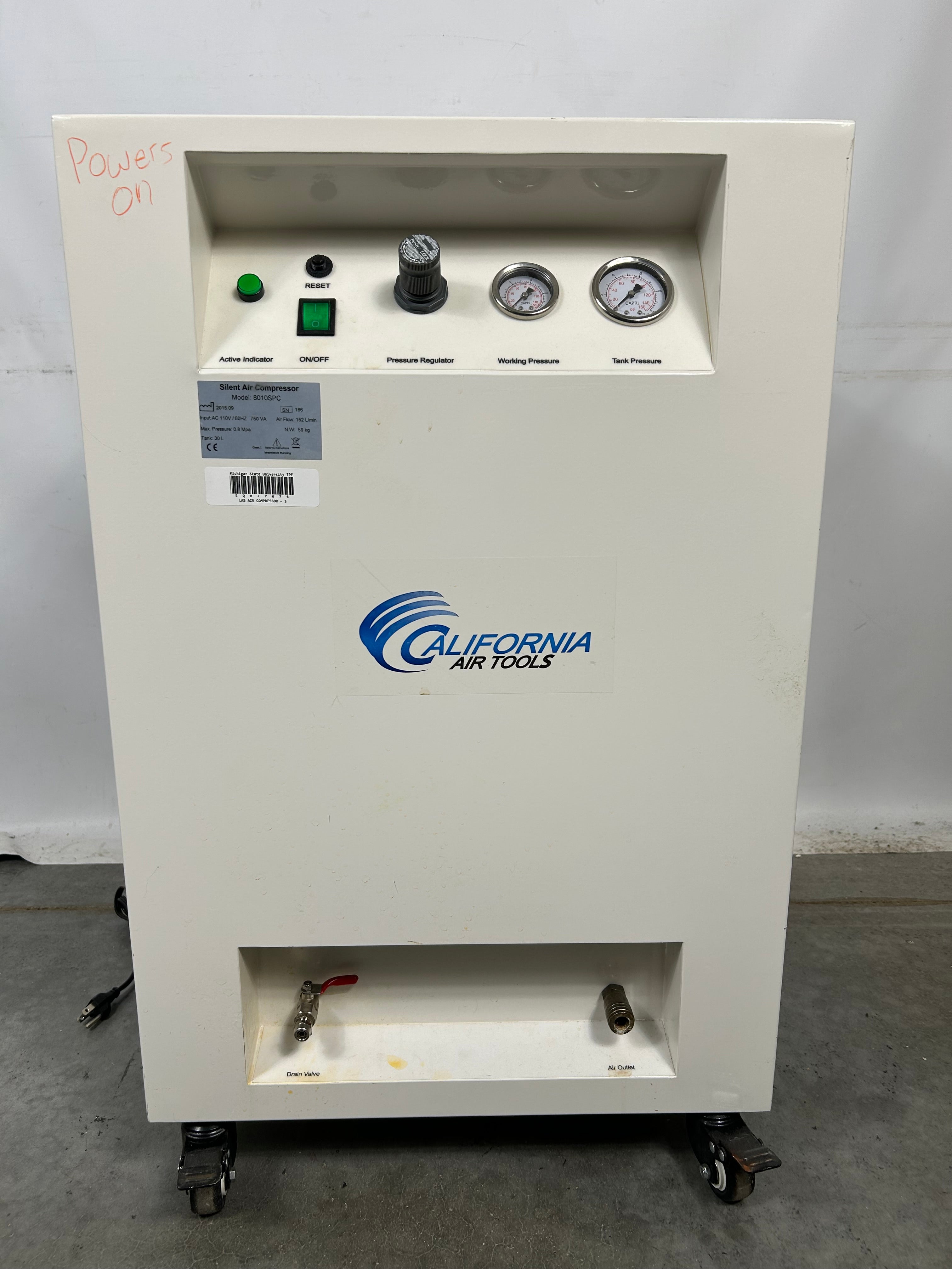 California Air Tools 8010SPC Compressor *Powers On*