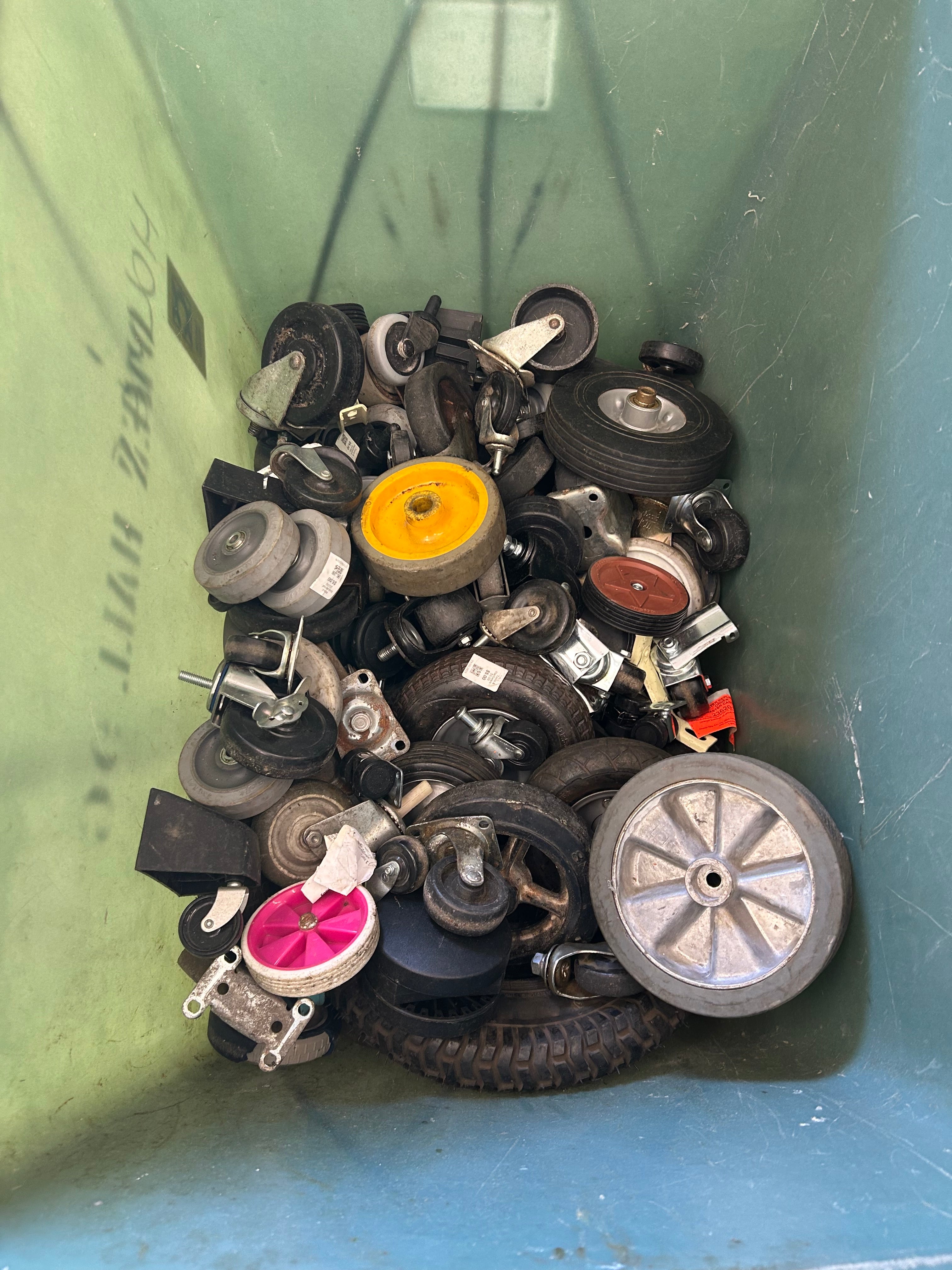 Large Assortment of Casters and Parts *Cart Included*