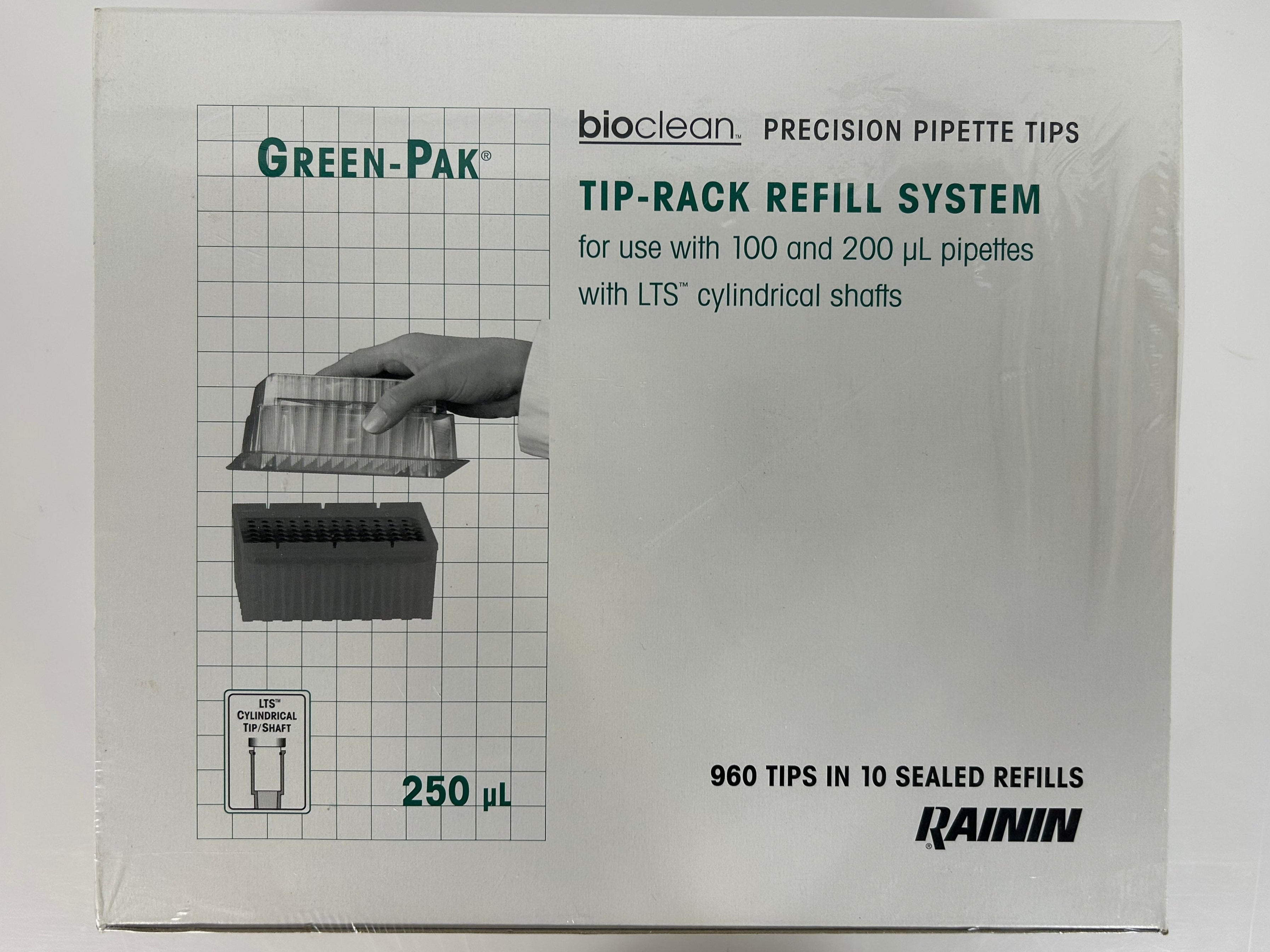 Rainin Tip Rack Refill System 100/200µ 960 Tips in 10 Sealed Refills