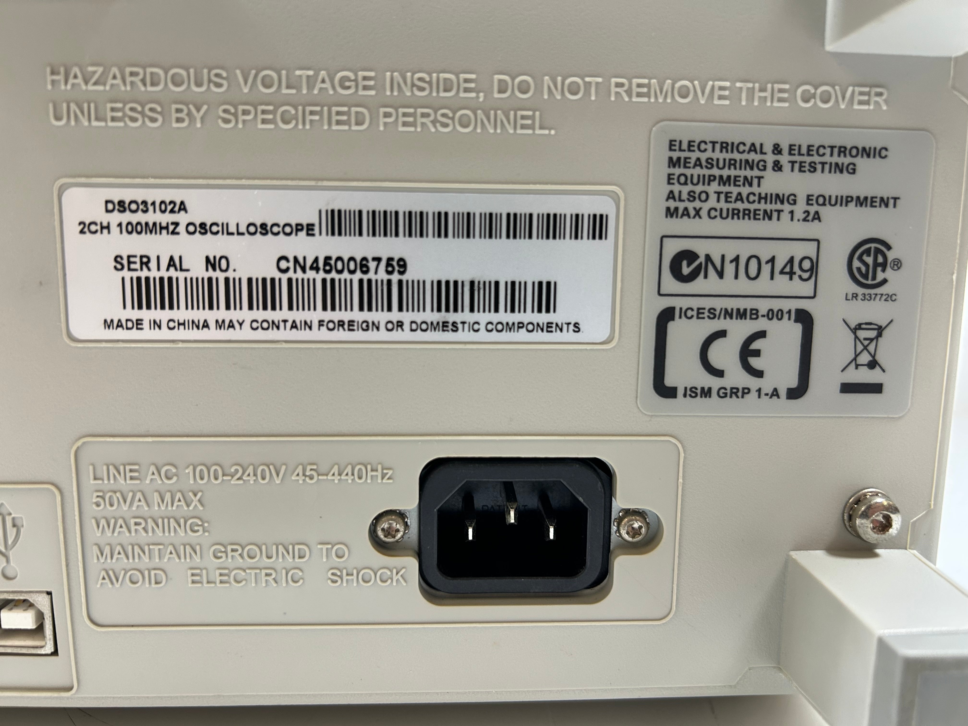 Agilent Technologies DSO3102A Digital Storage Oscilloscope