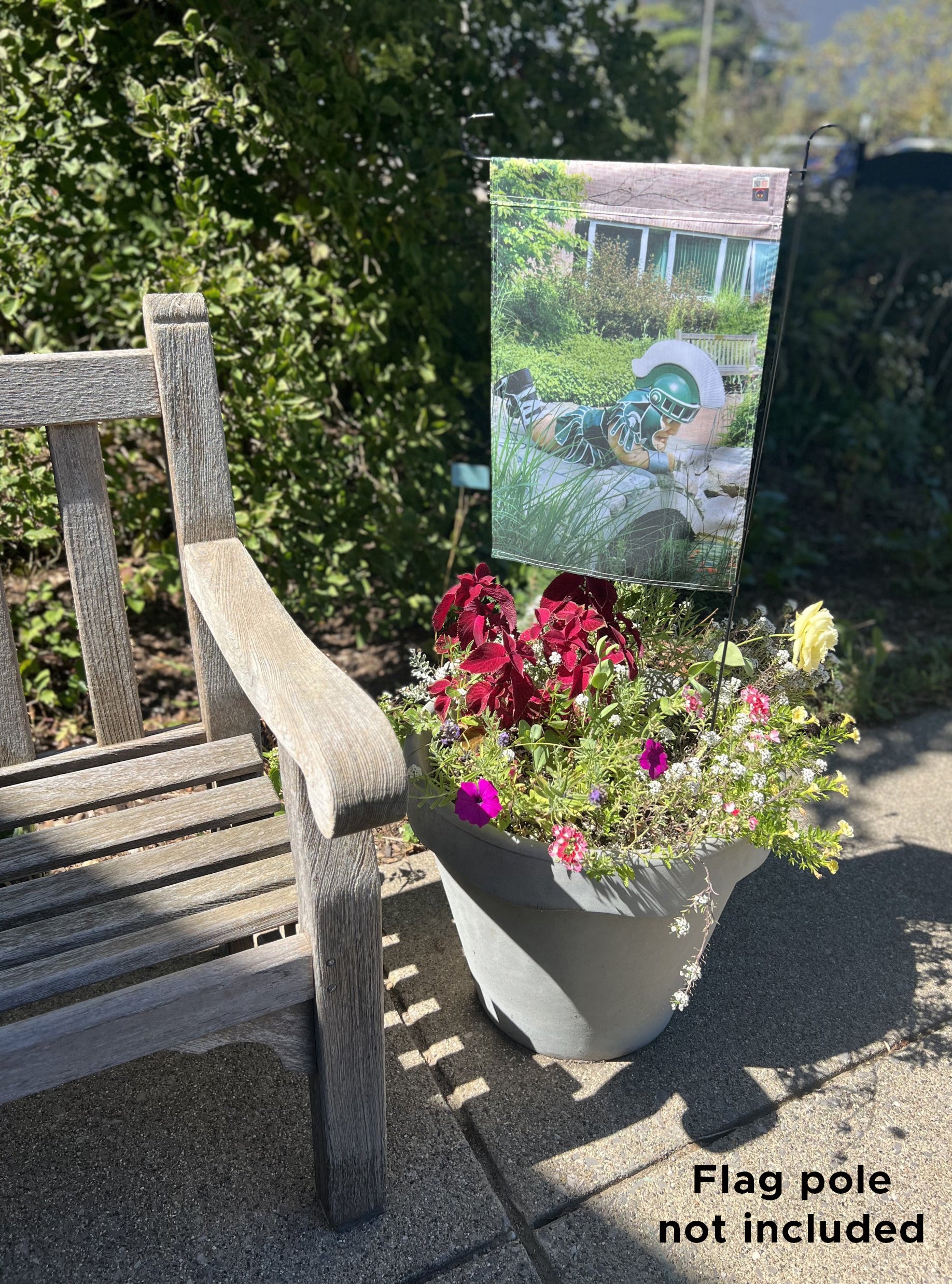 MSU Radiology Healing Gardens Sparty Garden Flag