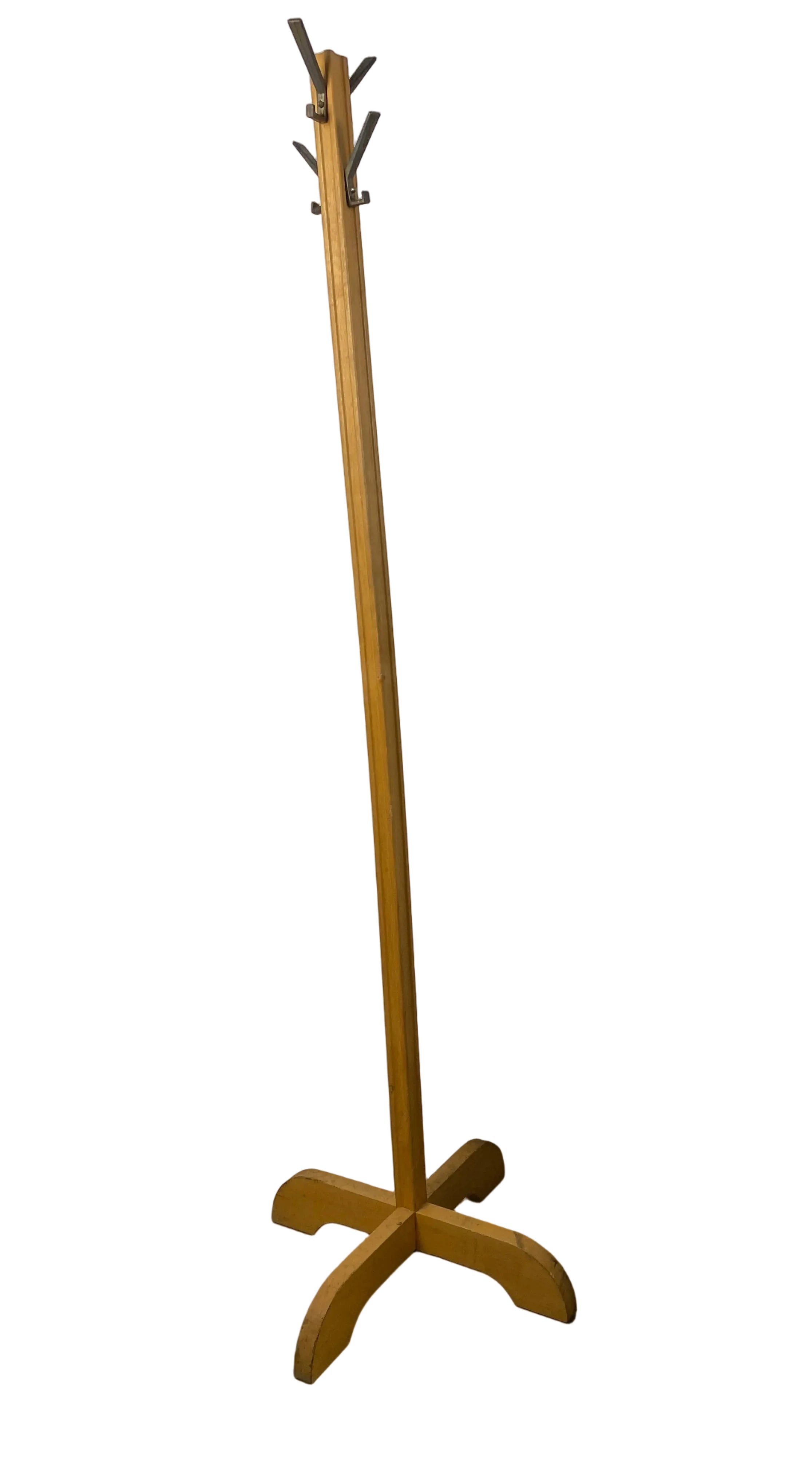 Wooden Freestanding Coat Rack / Hall Tree with Multi-Hook Design