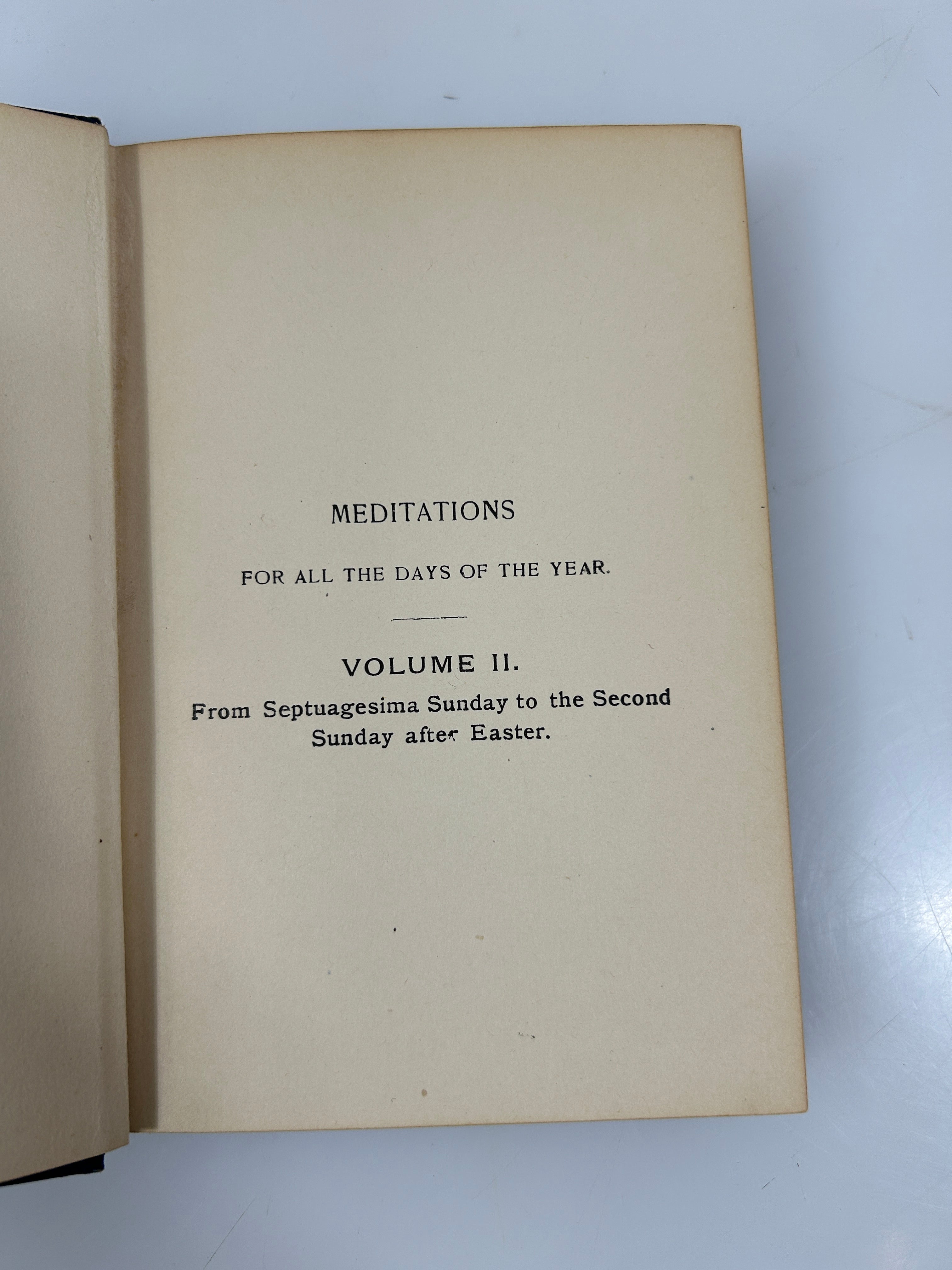 Hamon's Meditation Vol.II Septuagesima Sunday to 2nd Sunday After Easter HC 1894