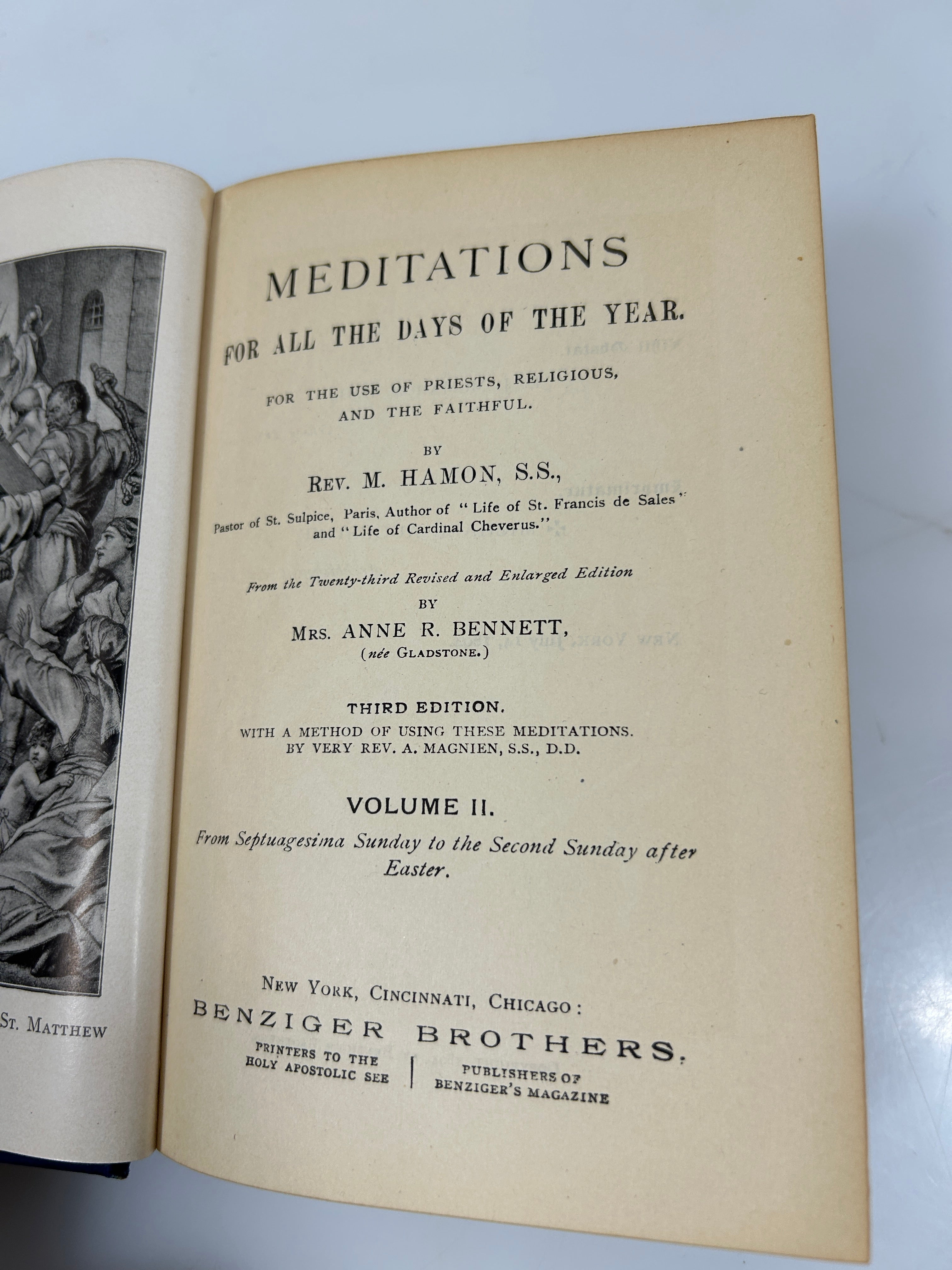 Hamon's Meditation Vol.II Septuagesima Sunday to 2nd Sunday After Easter HC 1894