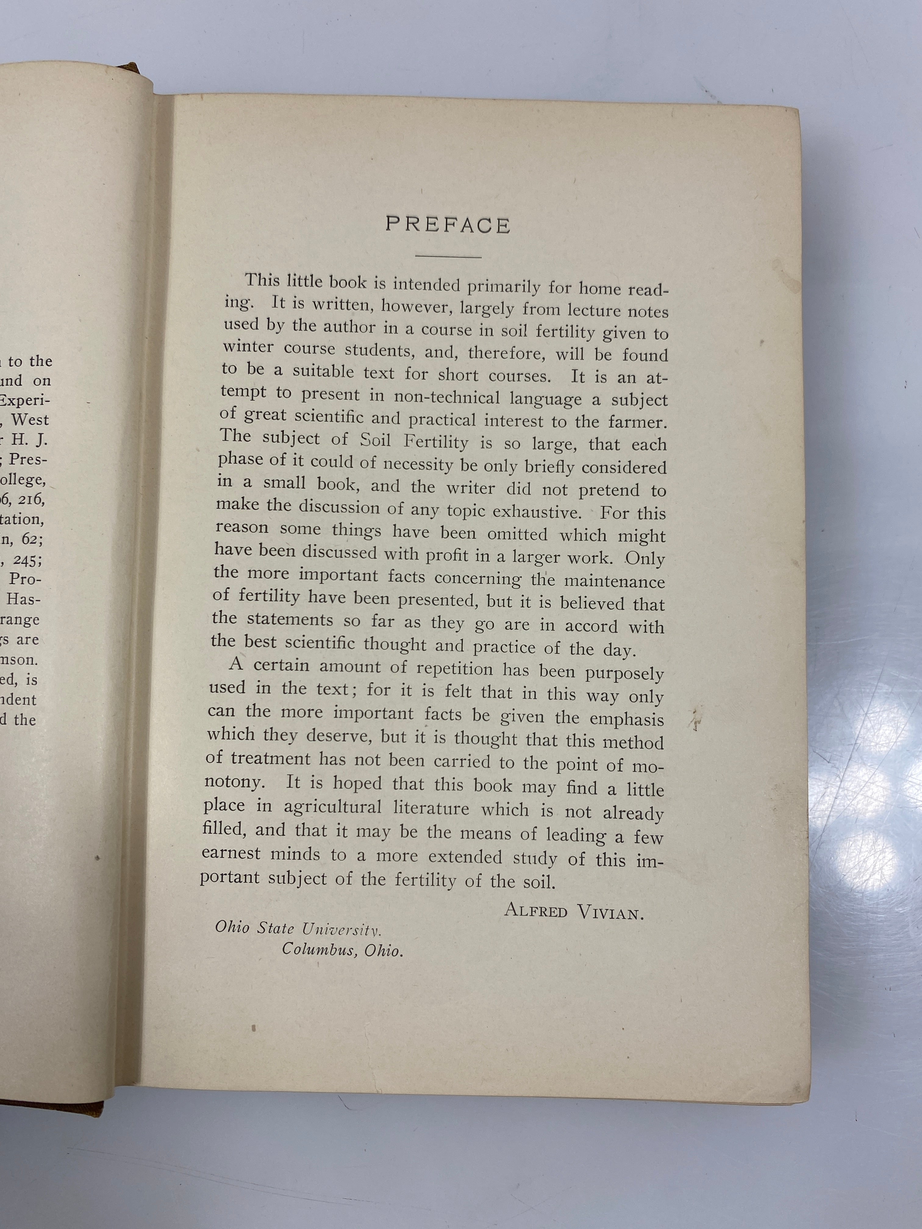 First Principles of Soil Fertility by Vivian Orange Judd Co 1908 HC