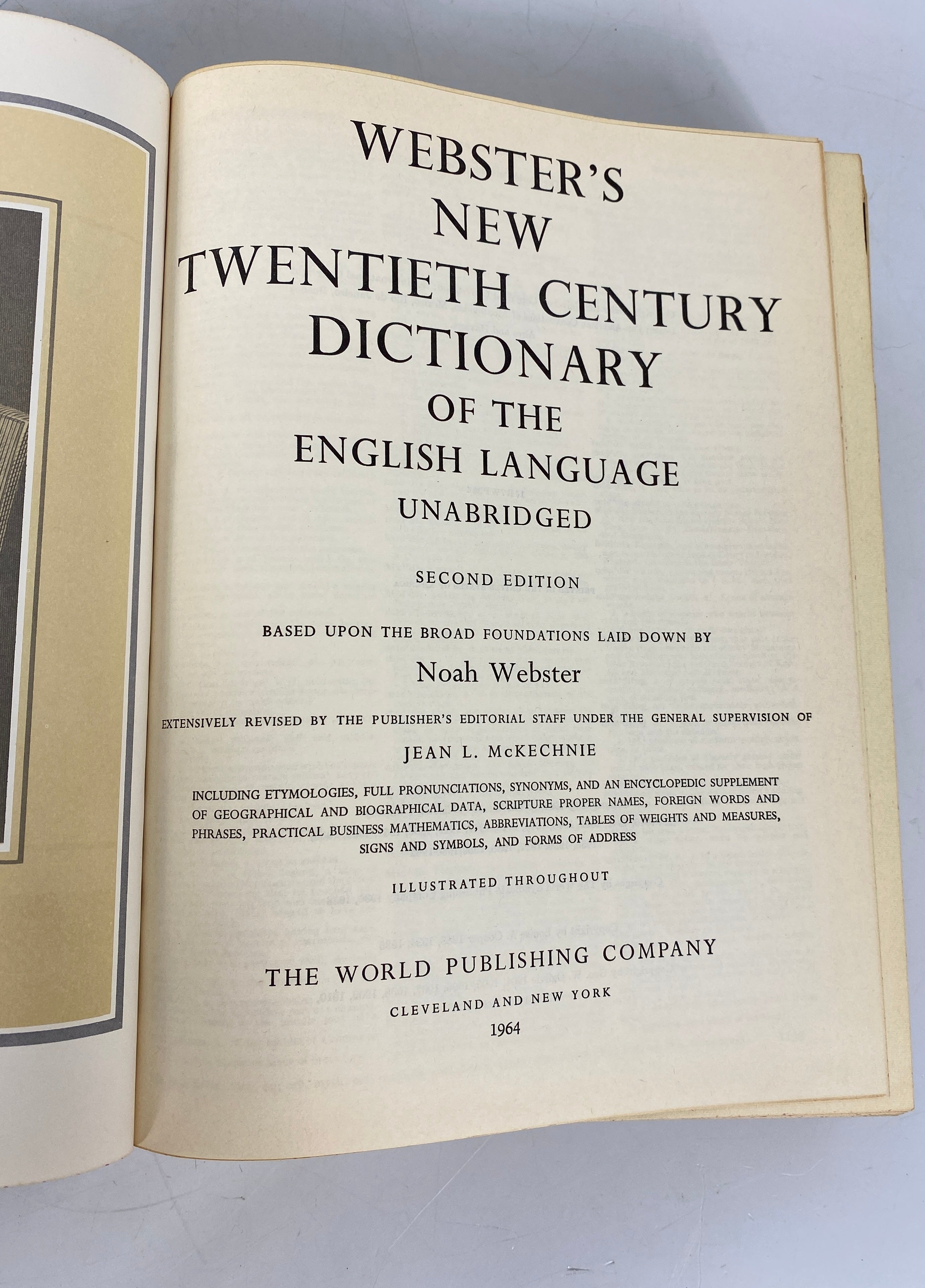 2 Vol Set: Webster's New 20th Century Dictionary Unabridged 1964 HC